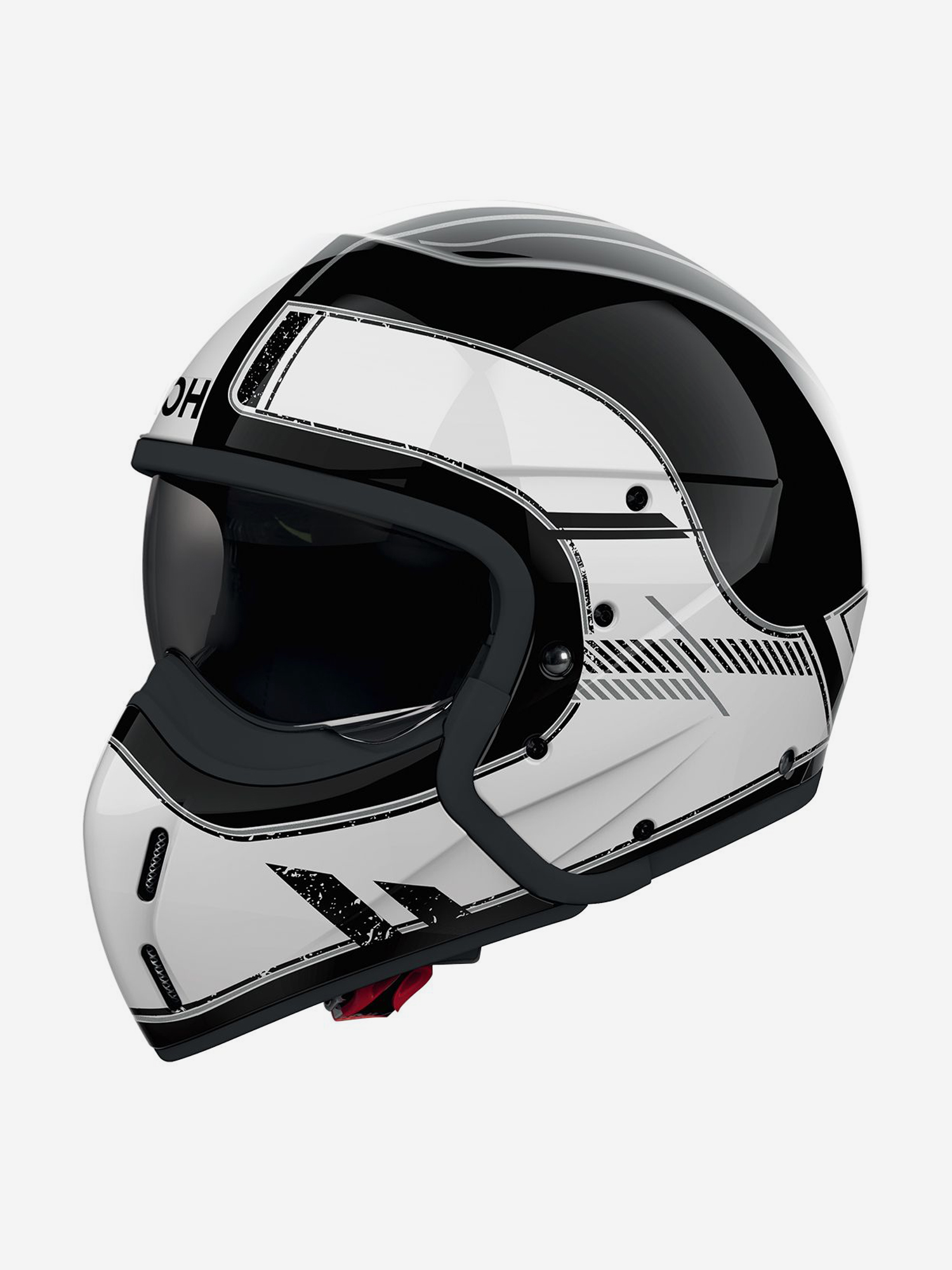 

Мотошлем Airoh J110 RASTER White Gloss, Черный