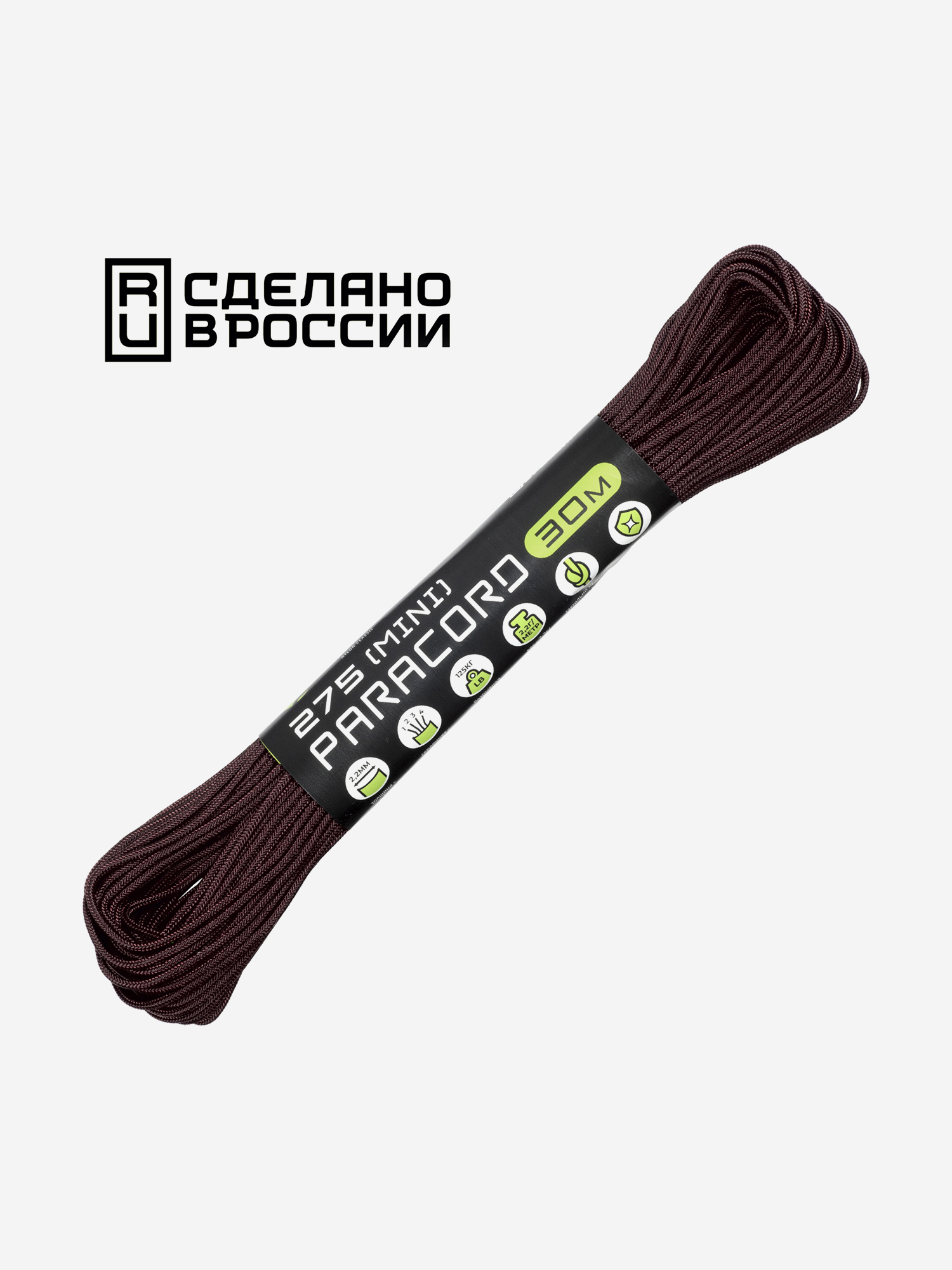 

Паракорд 275 (мини) CORD nylon 30м RUS (bordo), Красный