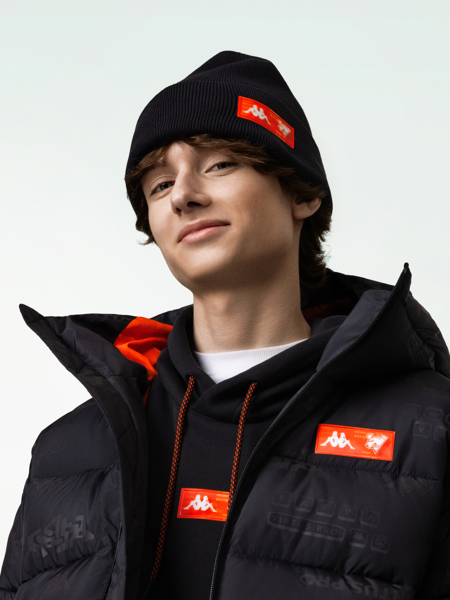 фото Шапка kappa x virtus.pro, черный