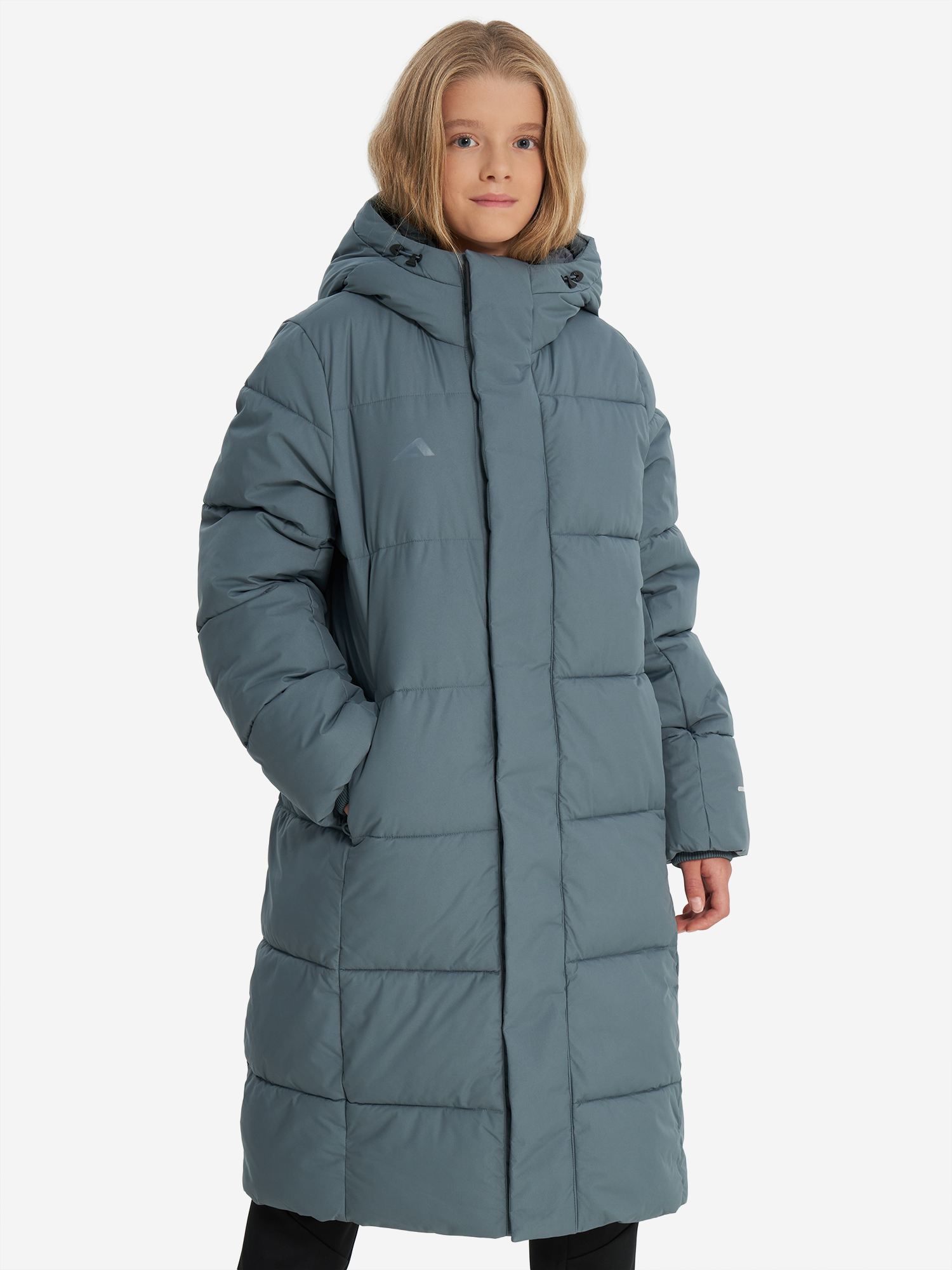 

Пальто утепленное для девочек Oldos!, Серый