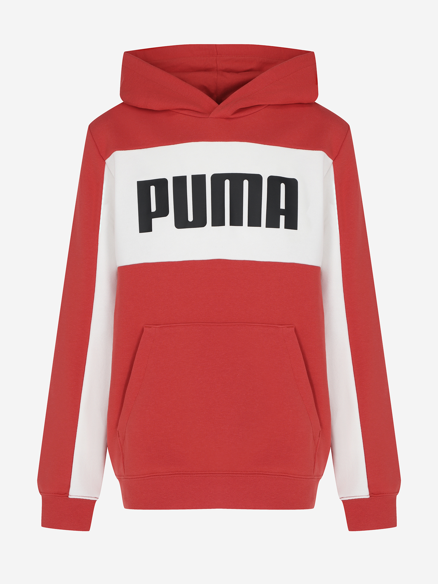 Изображение товара Стильное мужское худи PUMA Block с капюшоном и полосами в красном цвете