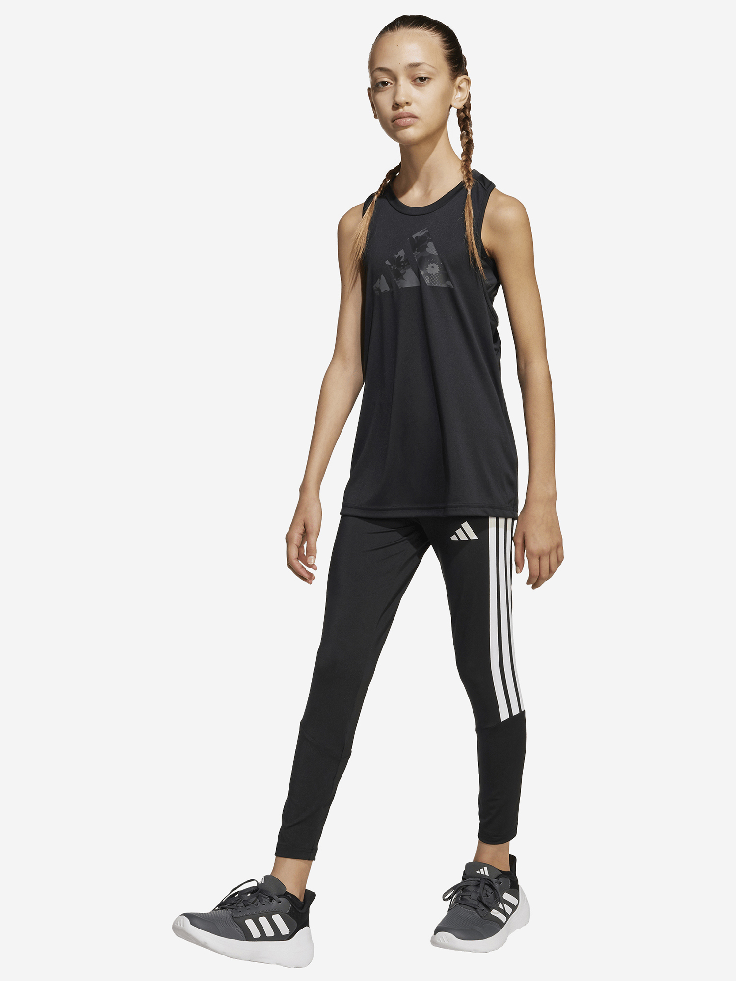 фото Легинсы для девочек adidas, черный