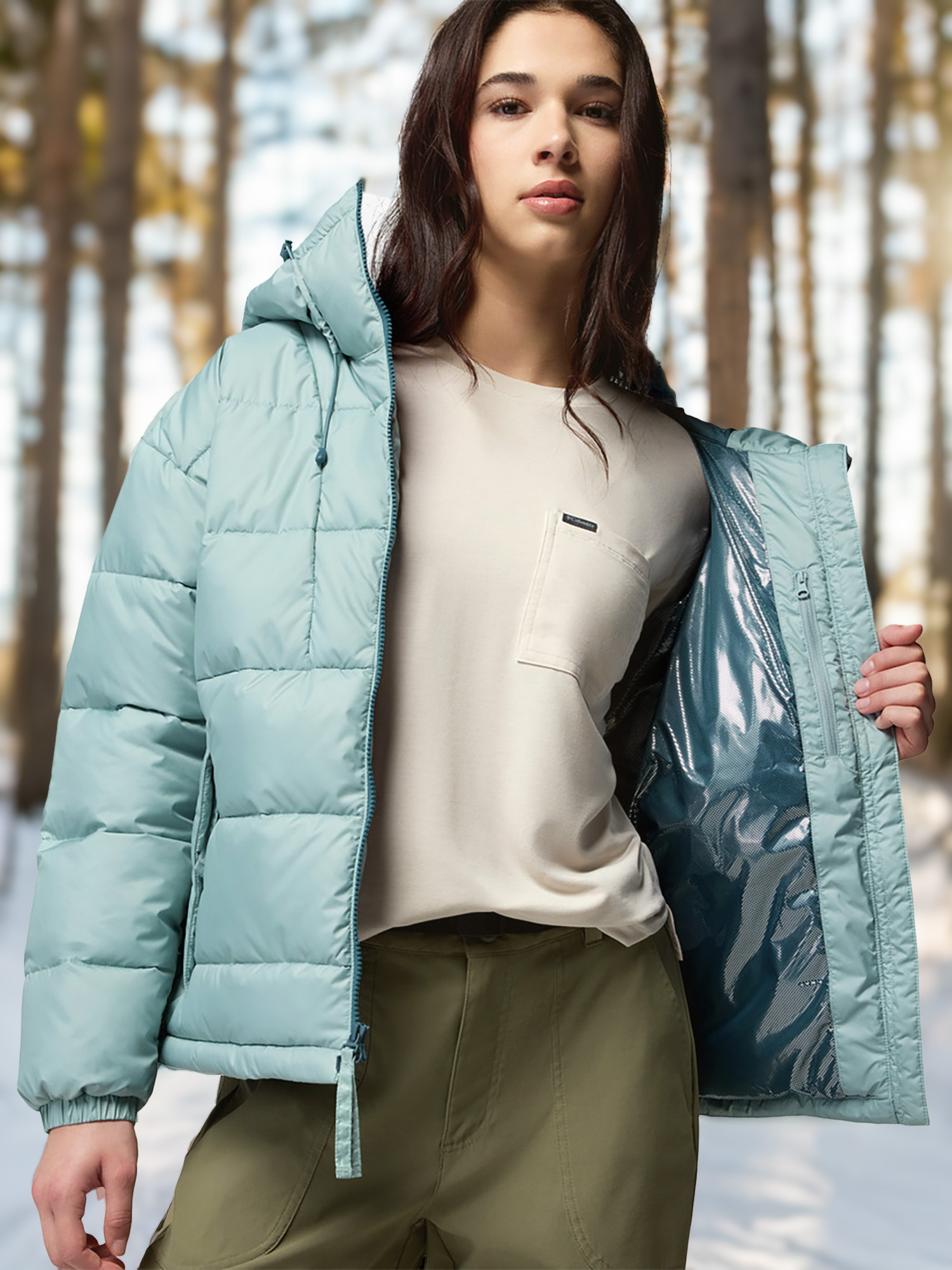 

Куртка утепленная женская Columbia Pike Lake III Hooded Jacket, Голубой