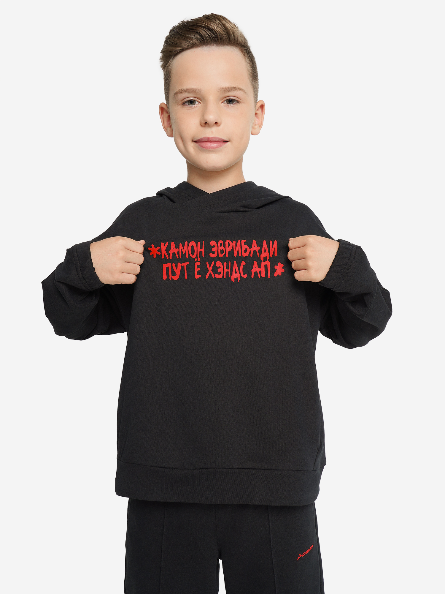 Худи Demix для мальчиков, черный, арт. 137713dmx-99
