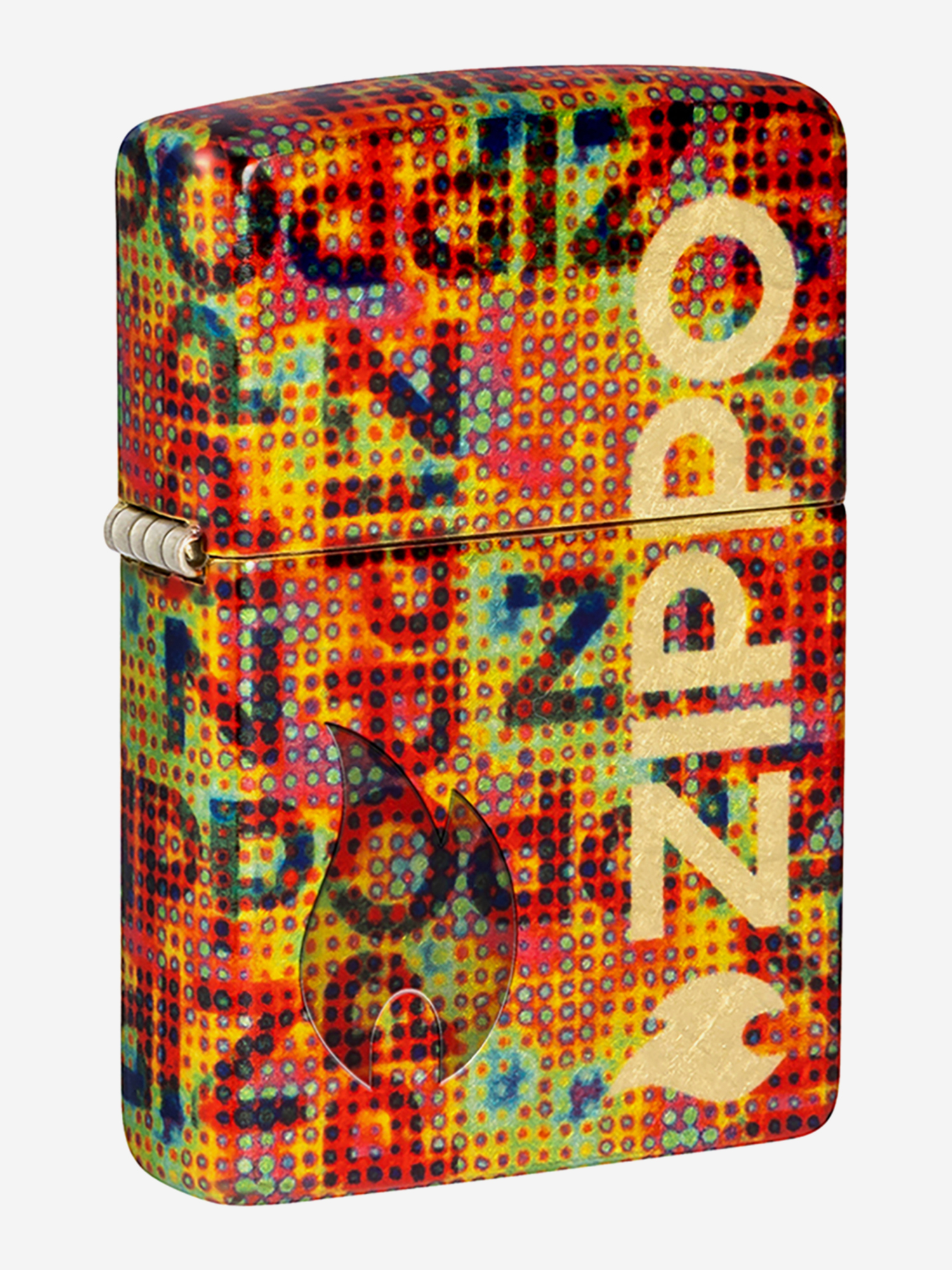 Изображение товара Зажигалка бензиновая ветроустойчивая Zippo Pixel Fusion 540 Tumbled Brass