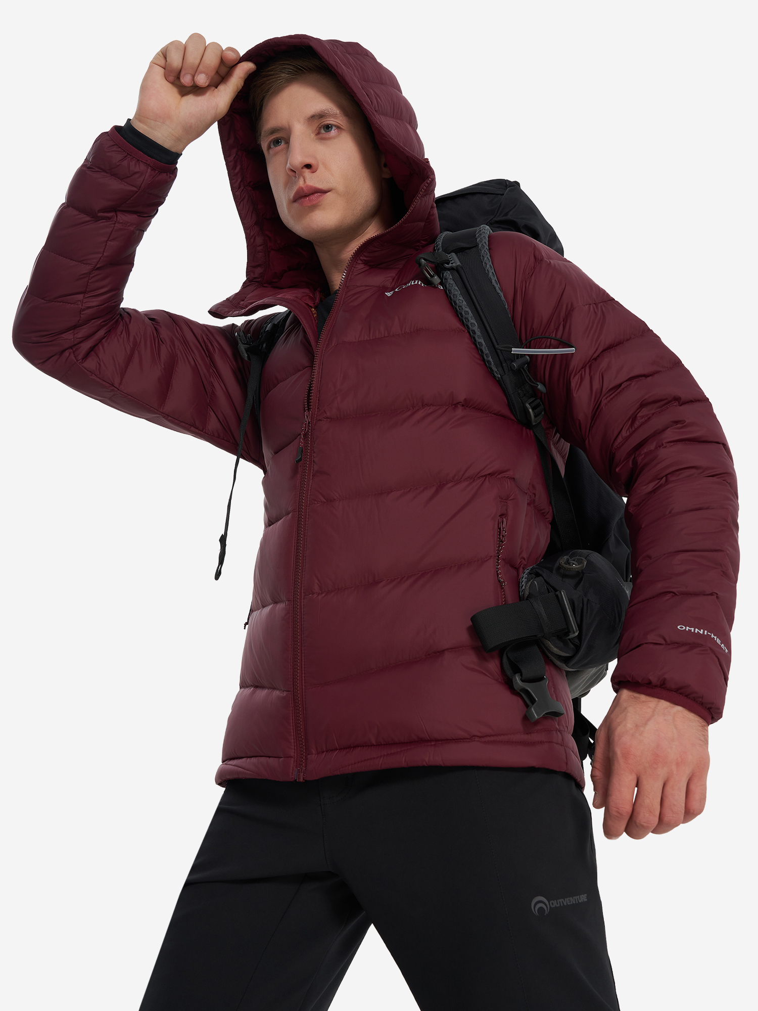 Пуховик мужской Columbia Centennial Creek III Down Hooded Jacket Красный 19999₽