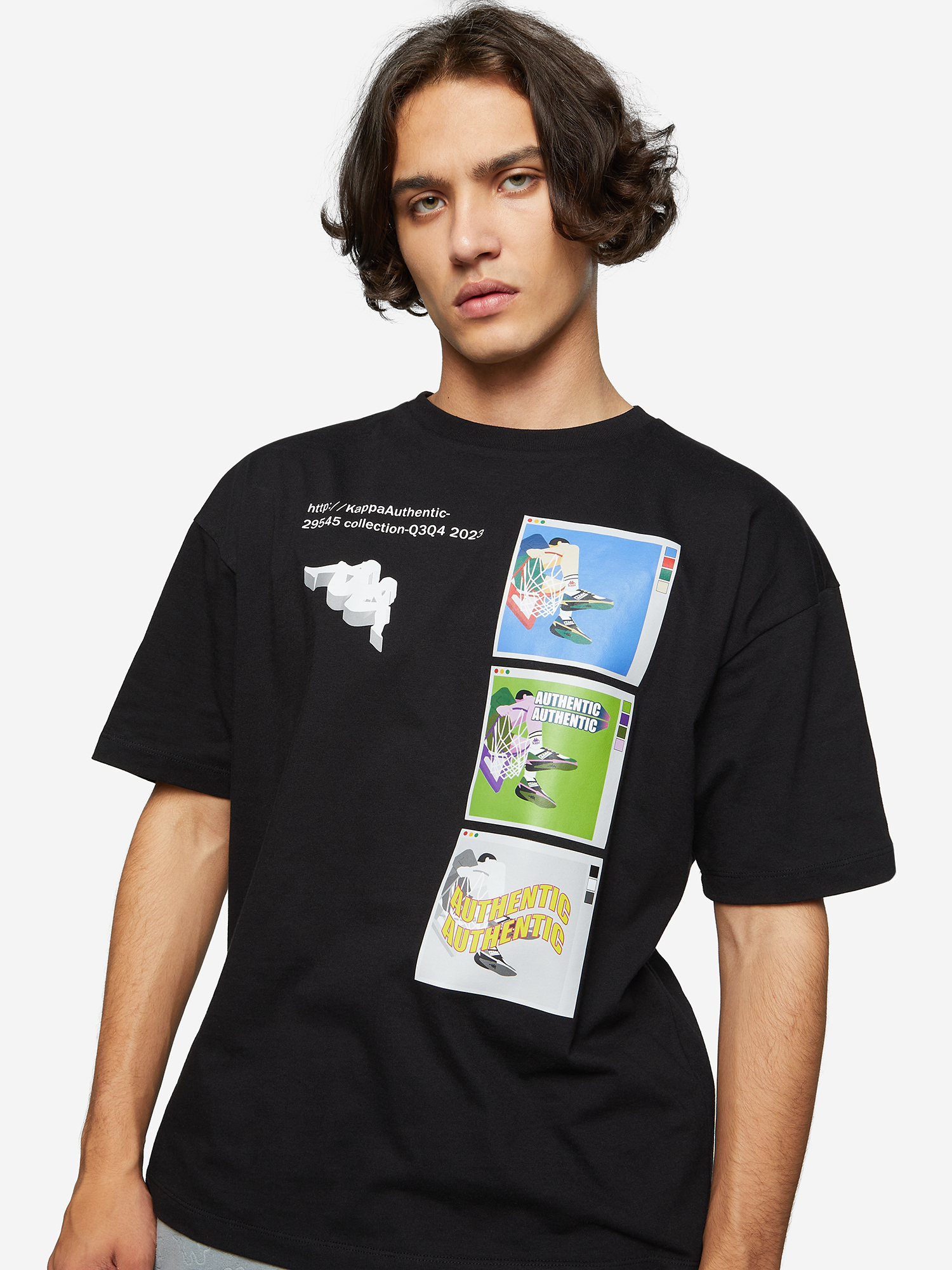 

Футболка мужская Kappa Authentic Graphik Gerry, Черный