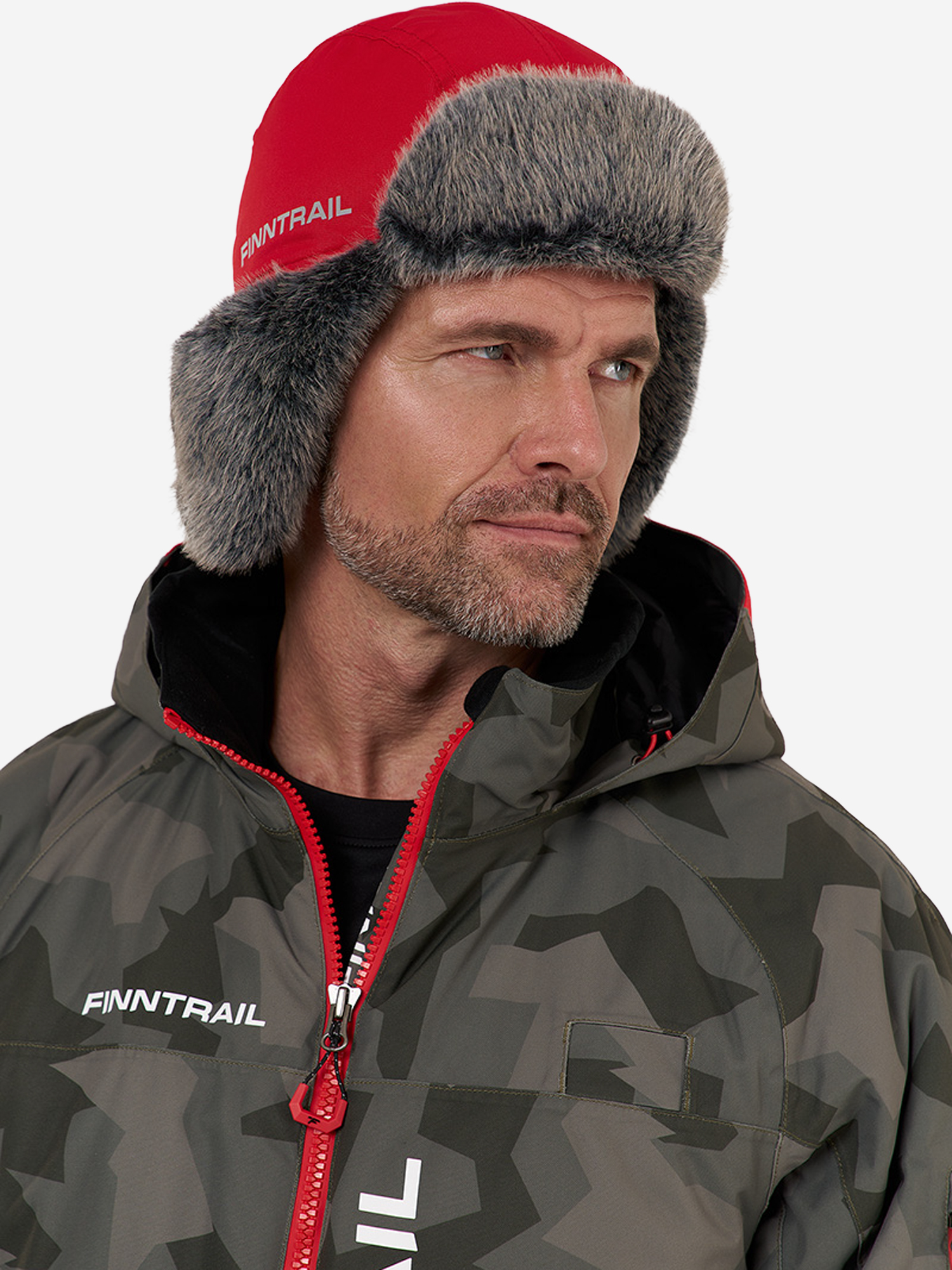 

Шапка-ушанка FINNTRAIL Terra, Красный