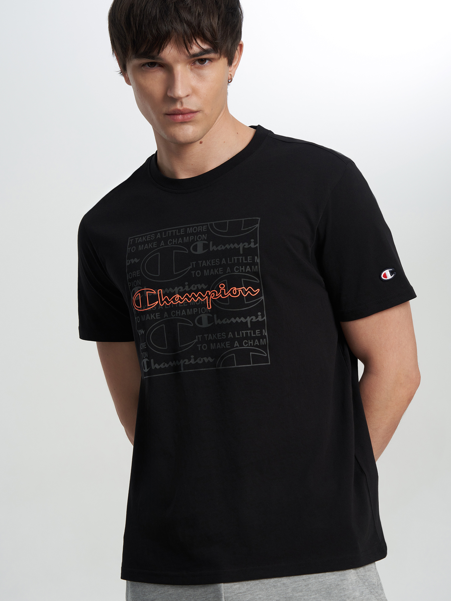 Футболка мужская Champion, черный, арт. 222975C0K-KK001