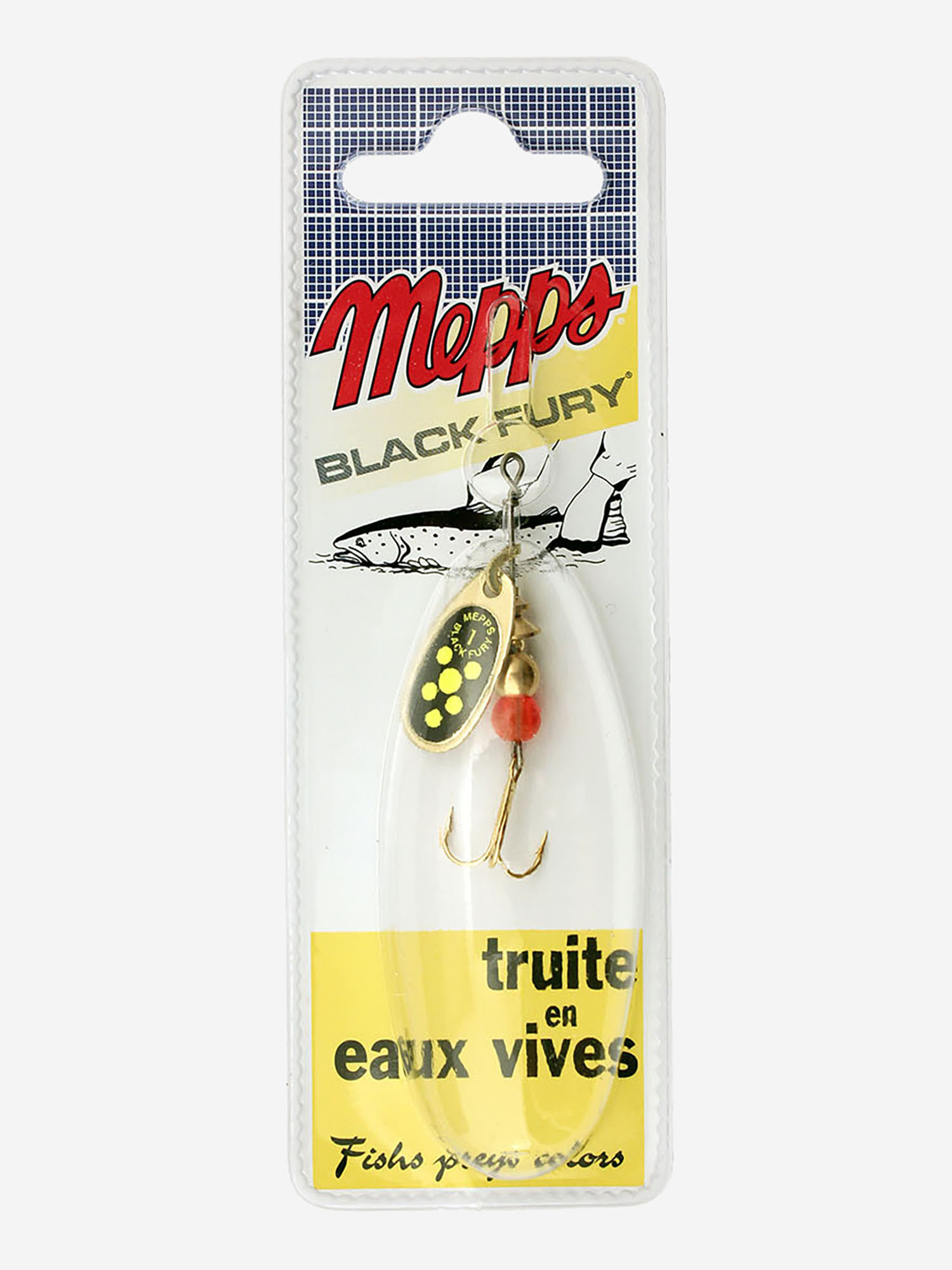 

Блесна вращающаяся MEPPS "Black Fury CHART OR" №1 (3.5 г) блистер, Золотой