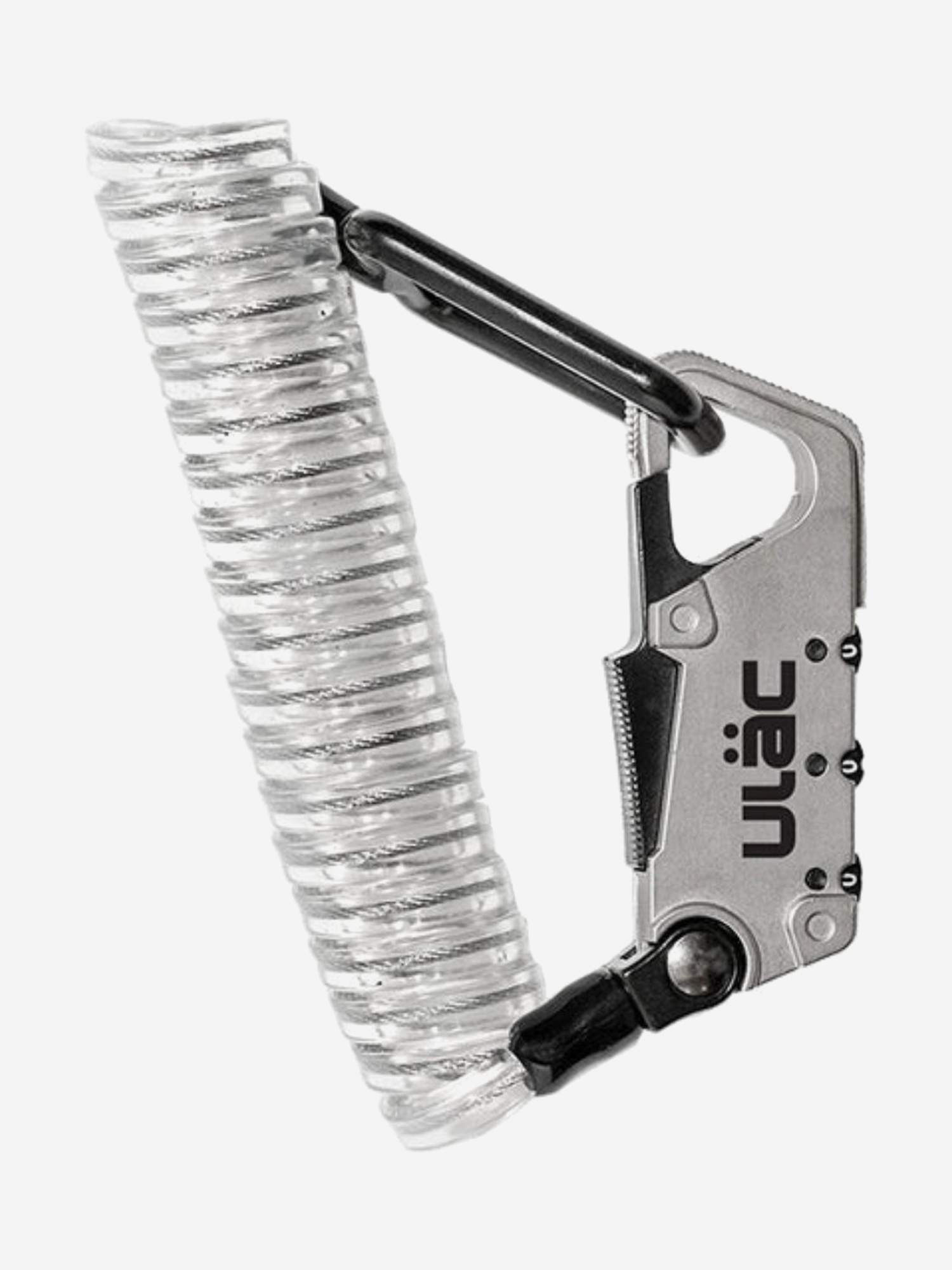 

Велосипедный замок Ulac Valkyrie Carabiner Cable Lock серый, Серый