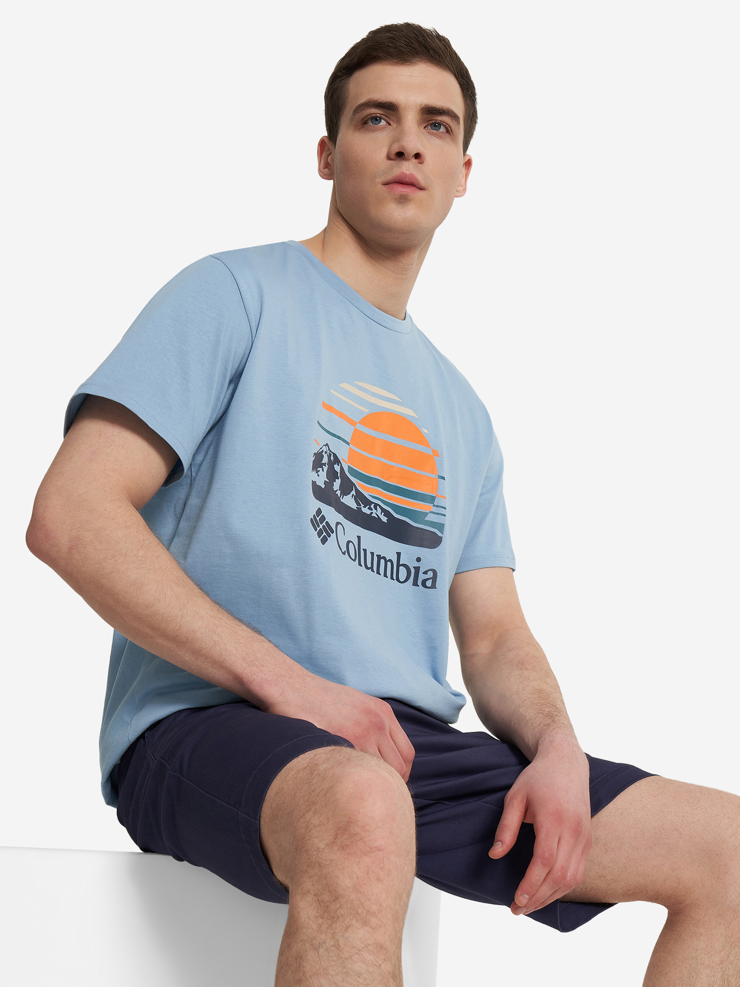 

Футболка мужская Columbia Path Lake Graphic Tee II, Голубой