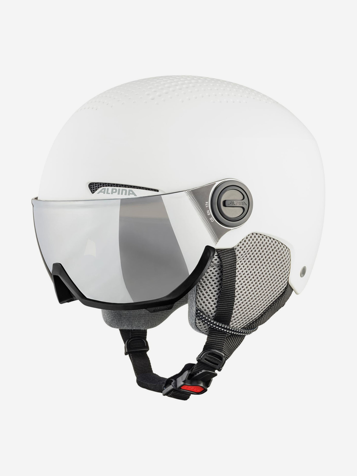 

Горнолыжный шлем с визором Alpina Arber Visor Q Lite White Matt, Белый