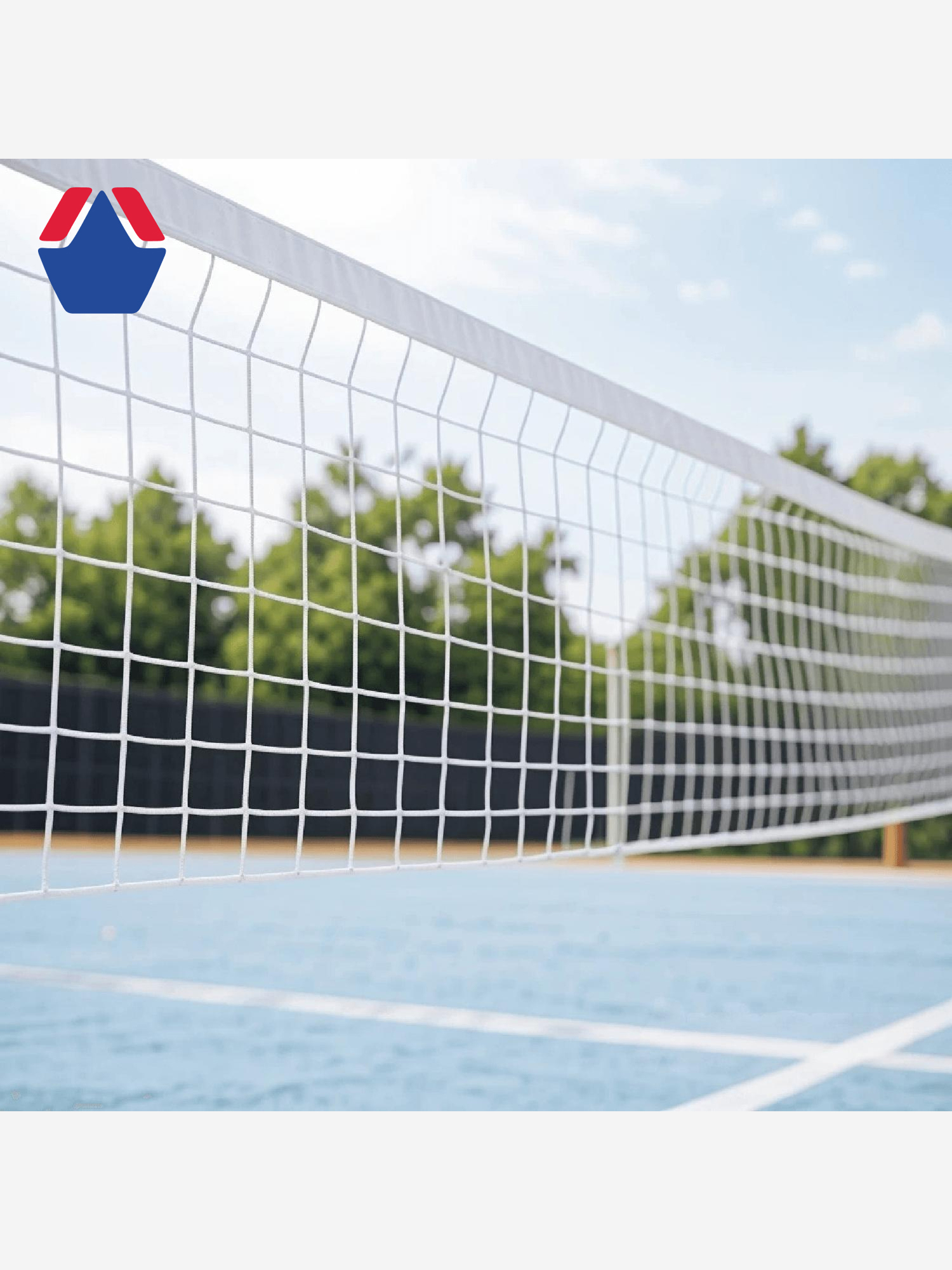 Изображение товара Сетка волейбольная 9,5х1,0 м яч. 100х100 мм, Ø 4,0 обшивка с 4-х сторон ОЛИМП