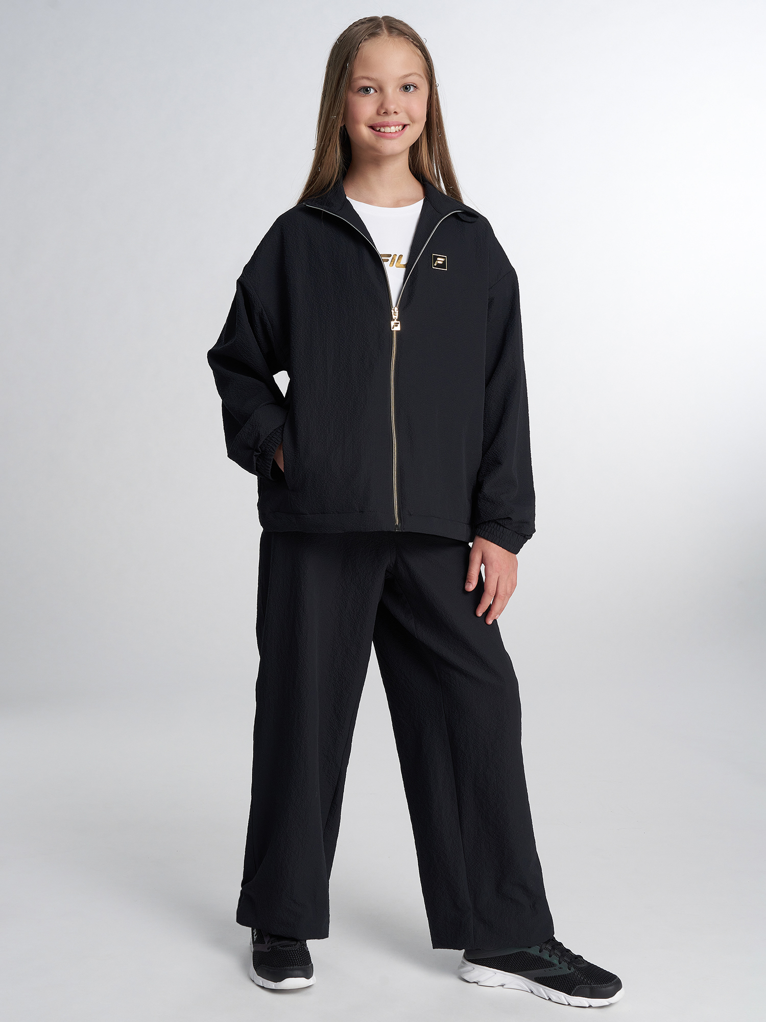 Спортивный костюм для девочек FILA, Черный