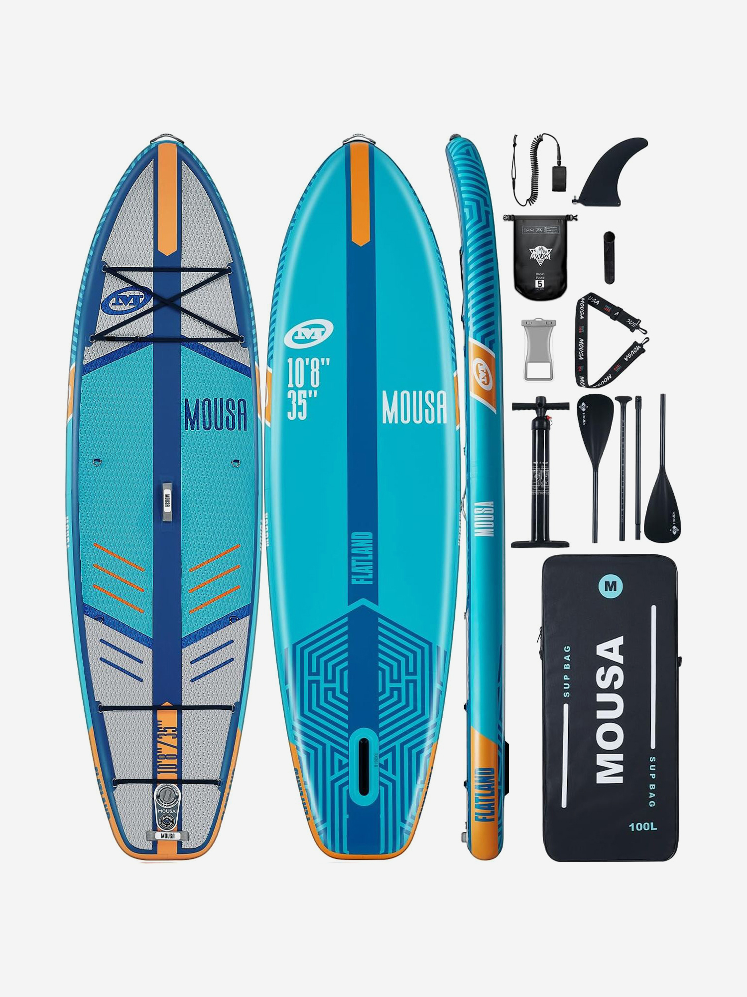 

SUP-доска MOUSA Full Eva BLUE, 10'5"x35"x6" 320*88*15CM, Голубой