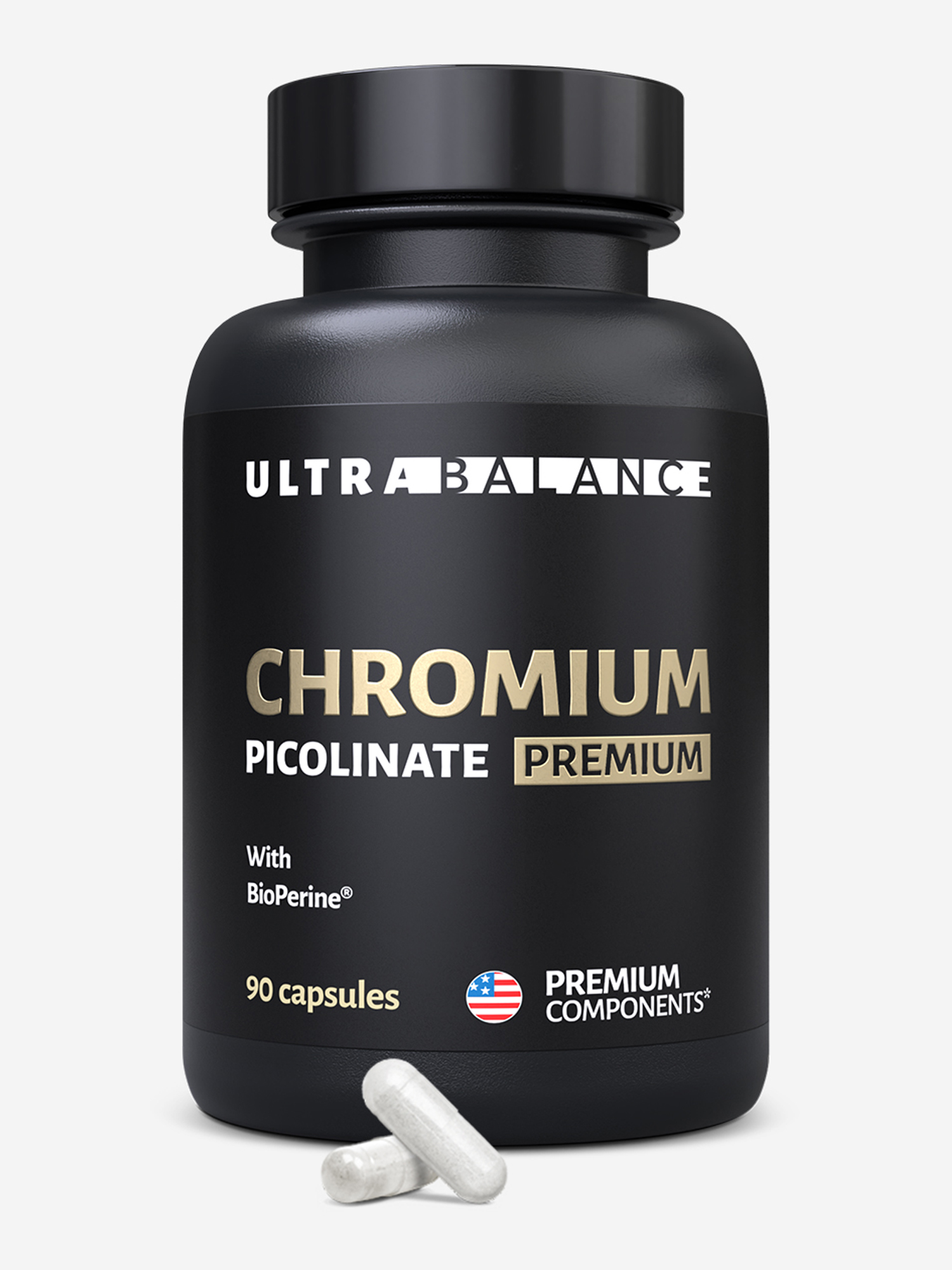 Изображение товара Хром пиколинат UltraBalance витамины для контроля веса и снижения аппетита, 90 капсул Изображение товара Хром пиколинат UltraBalance витамины для контроля веса и снижения аппетита, 90 капсул