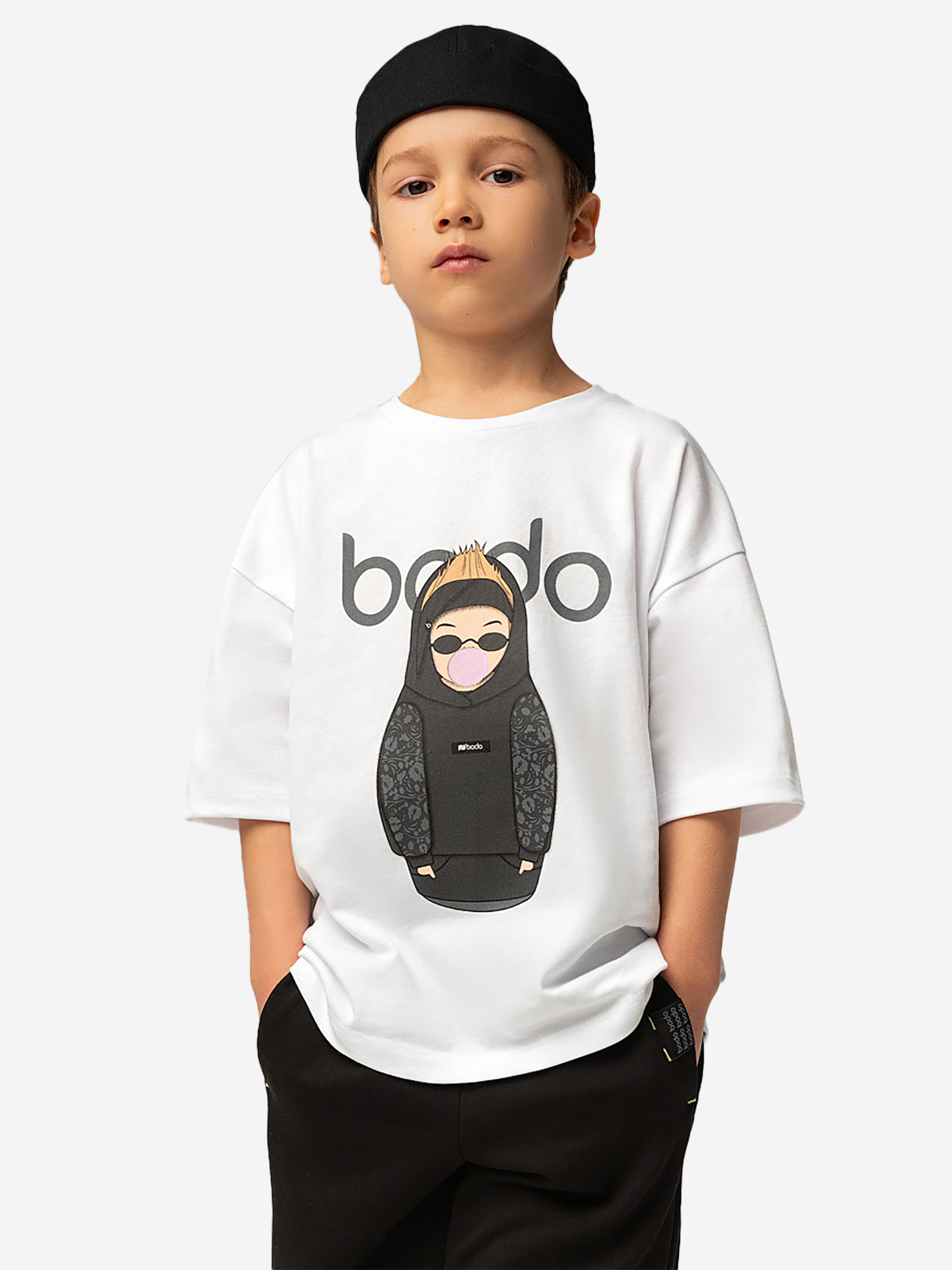 Изображение товара Футболка bodo, Белый/черный