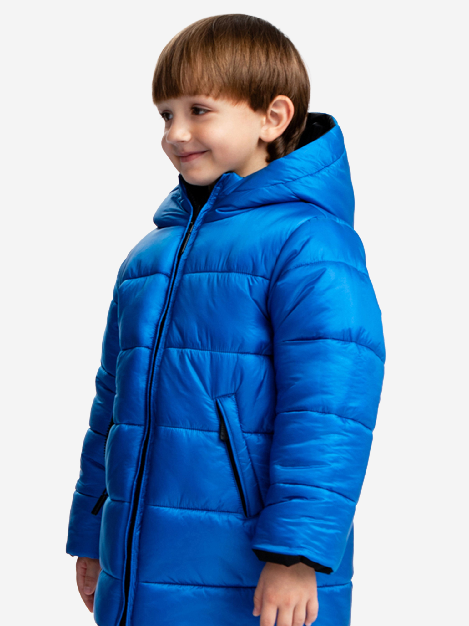 

Полупальто двустороннее зимнее на молнии Button Blue, Синий