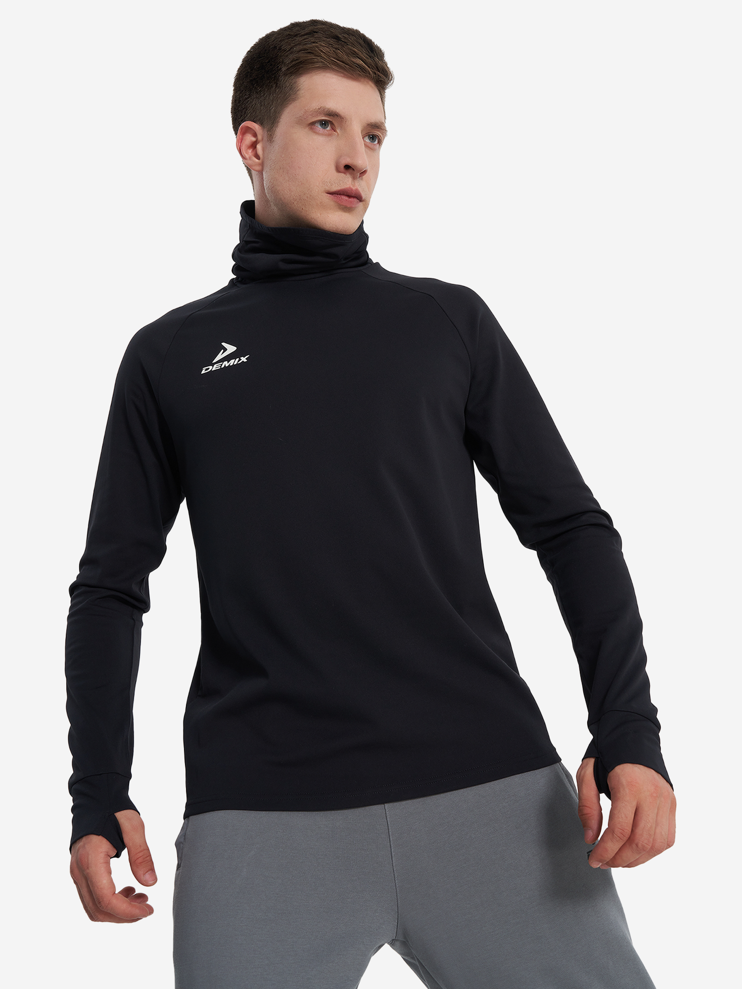 Изображение товара Мужской тренировочный джемпер Demix Playmaker для футбола всесезонный черный Изображение товара Мужской тренировочный джемпер Demix Playmaker для футбола всесезонный черный