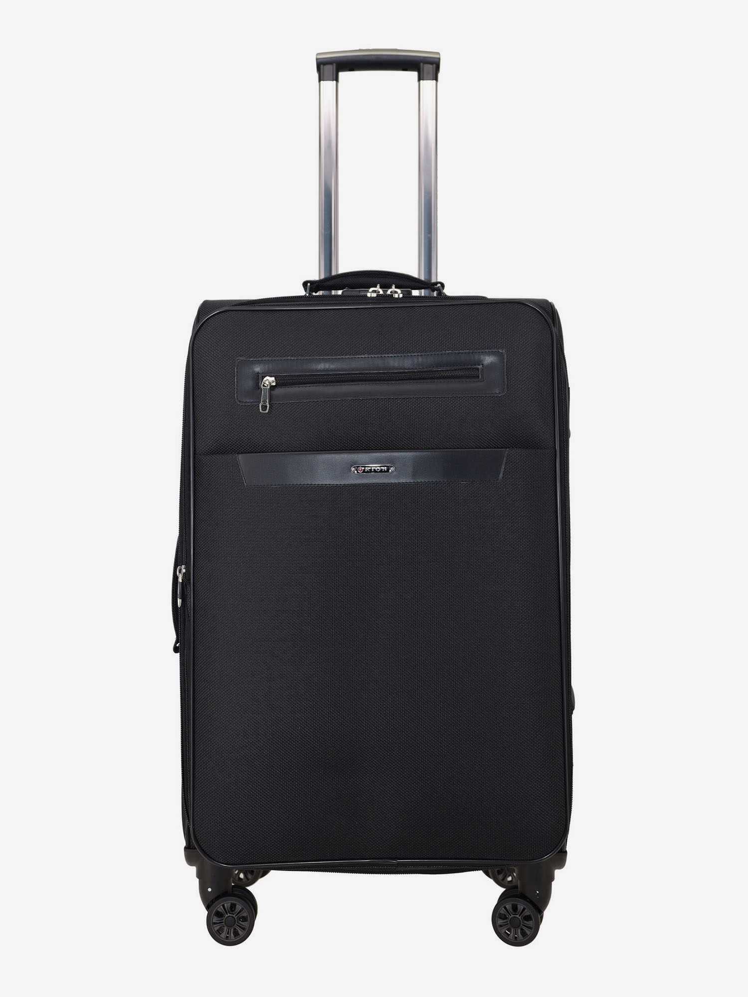 Изображение товара Чемодан Рион+ черный 44x32x76 см 112л водостойкий легкий и прочный