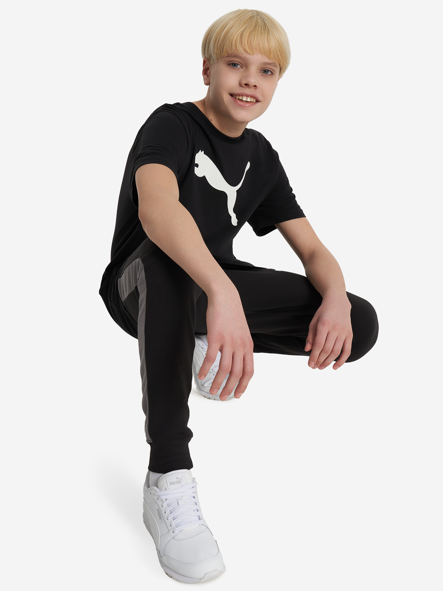 Футболка для мальчиков PUMA Cat Logo, Черный 4