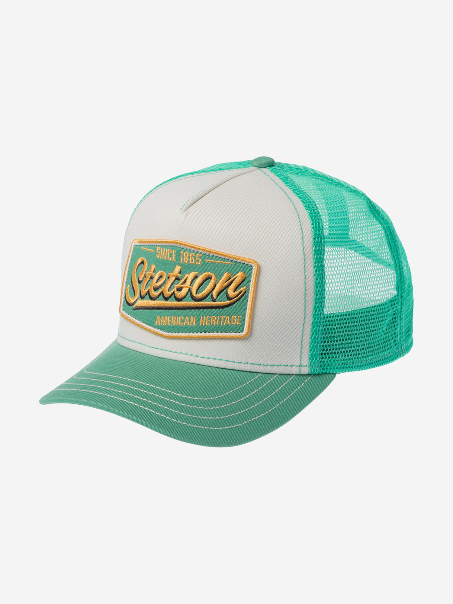 Изображение товара Бейсболка с сеточкой STETSON 7761122K TRUCKER CAP VINTAGE, Мятный / белый