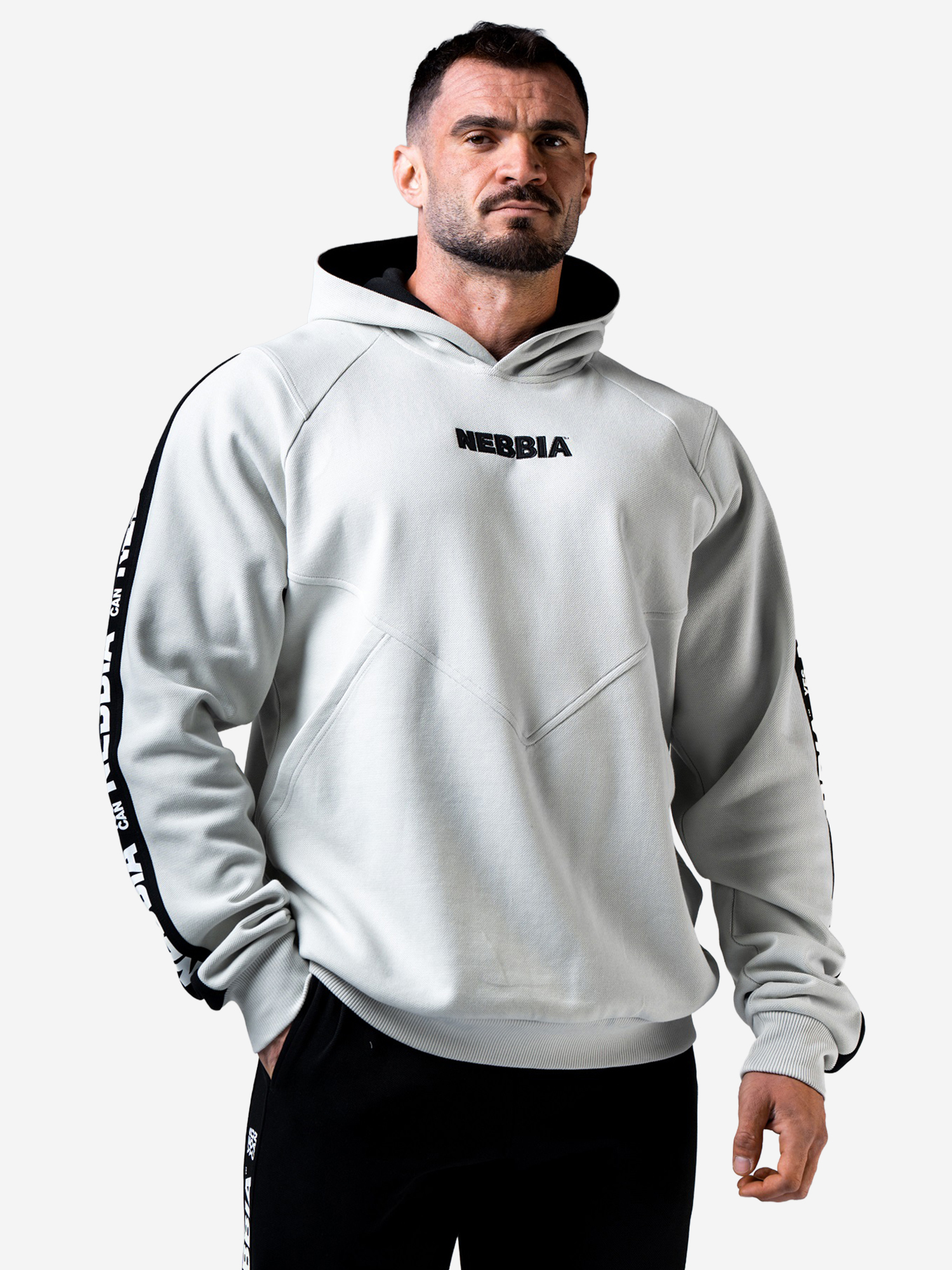 Изображение товара NEBBIA Training Hoodie HERO 300 мужская толстовка 100 хлопок свободный крой