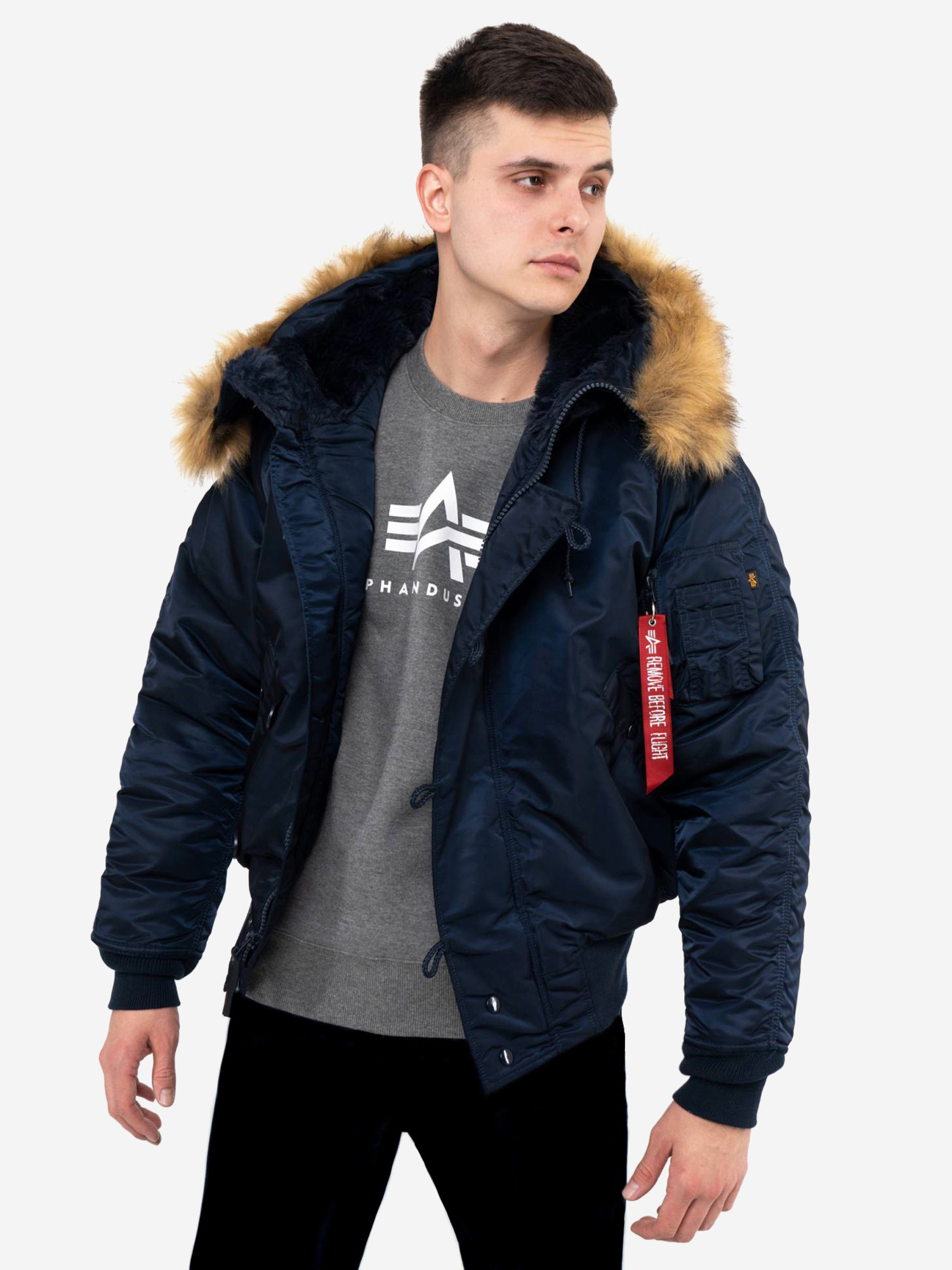 

Парка зимняя мужская N-2B Alpha Industries, Синий