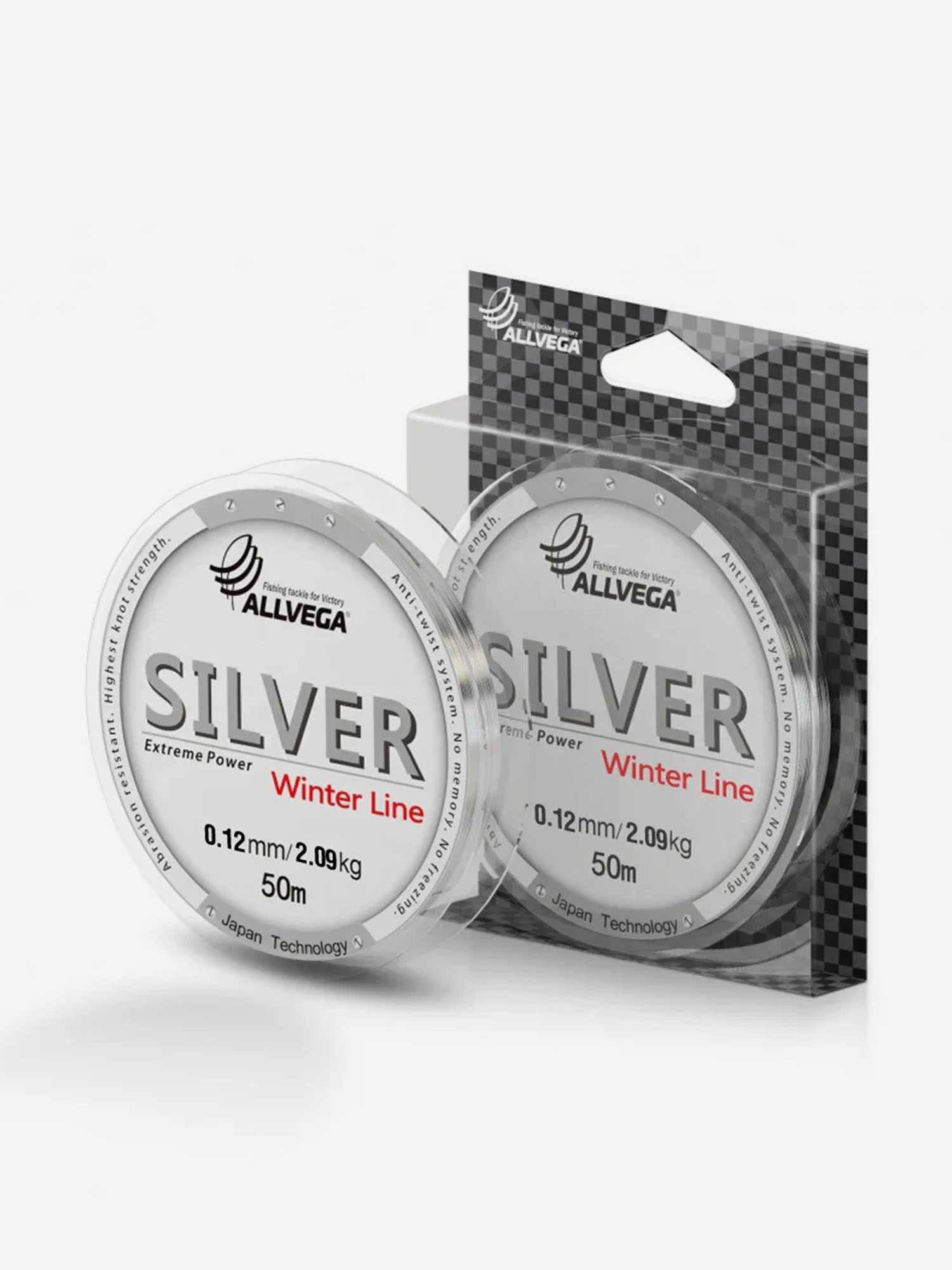 

Леска монофильная ALLVEGA "Silver" 50м 0,12мм (2,09кг) серебристая, Серебряный