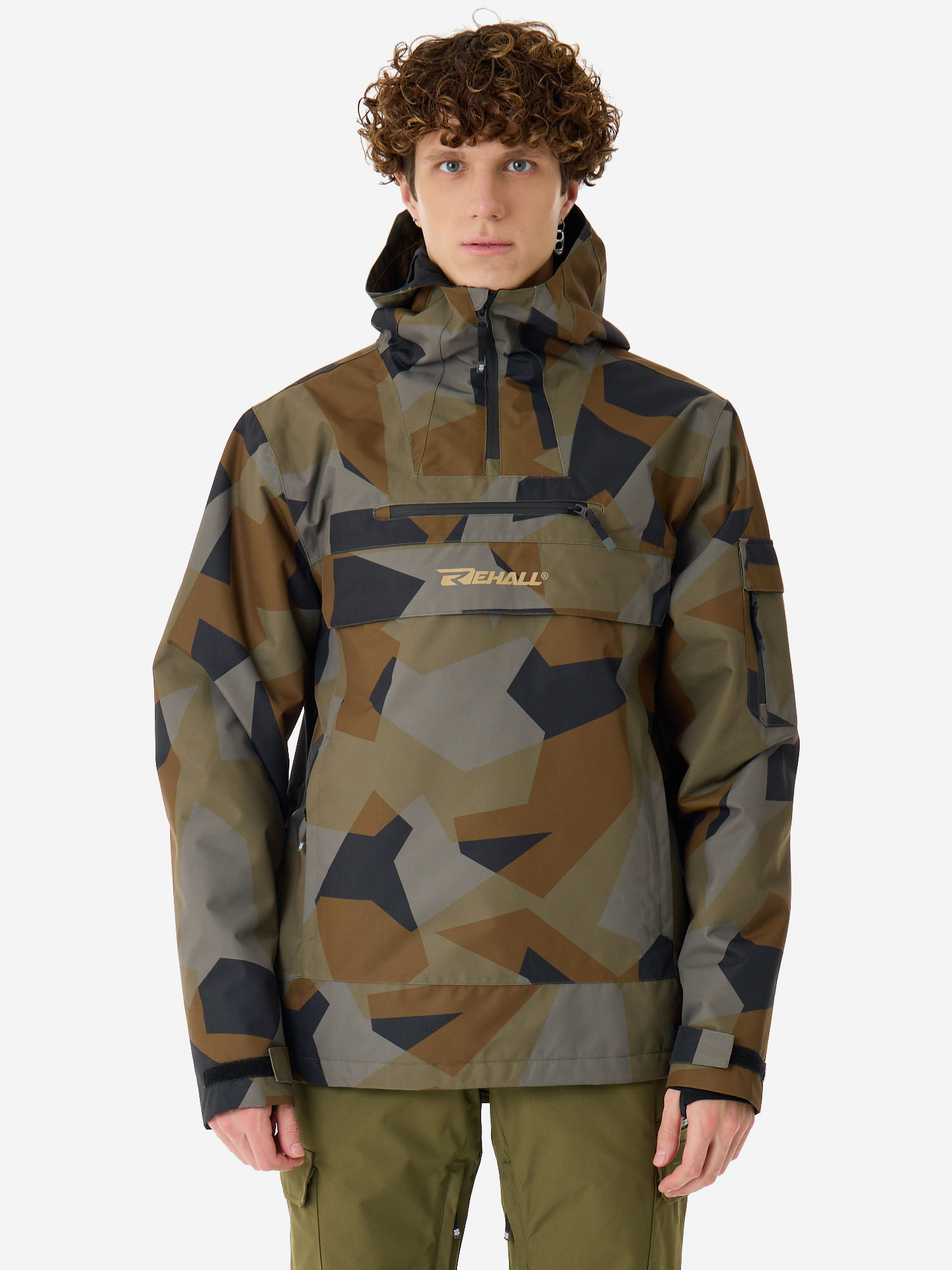 Куртка сноубордическая Анорак Rehall Artrix-R Camo Olive, Коричневый