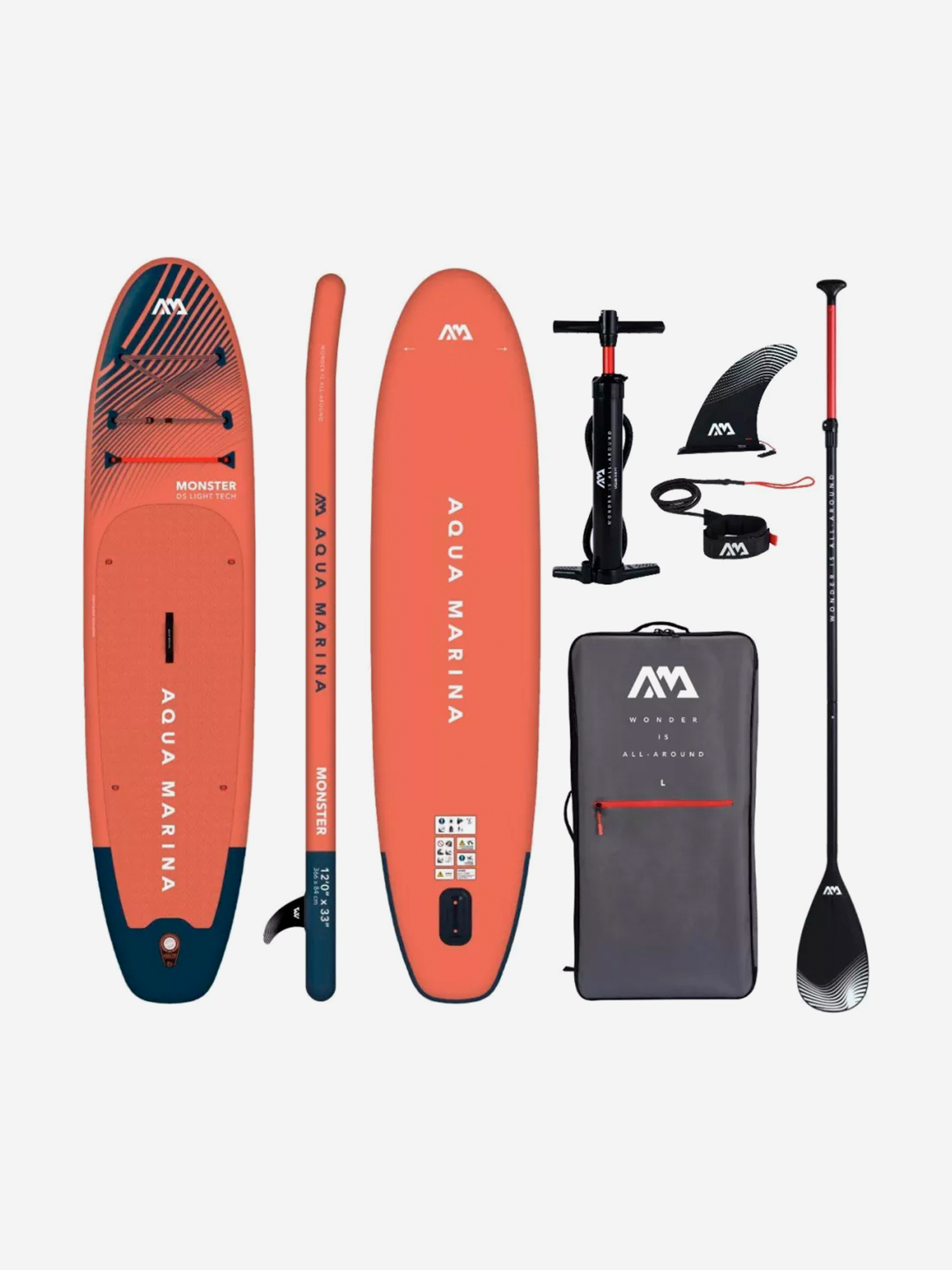 

Сапборд надувной Aqua Marina Monster (Sky Glider) 12.0x33x6 2025,  см, Оранжевый