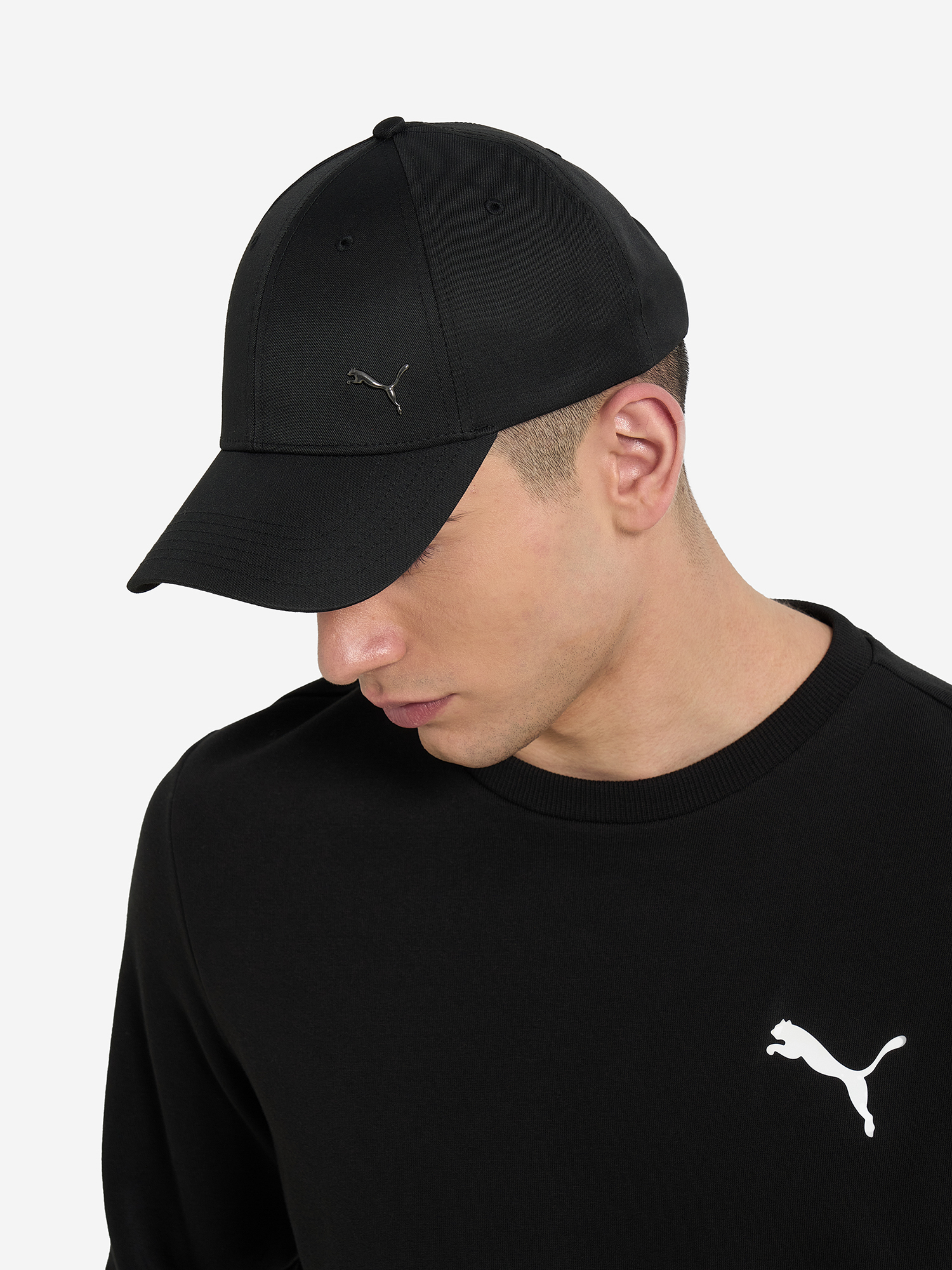 фото Бейсболка puma ess metal cat, черный