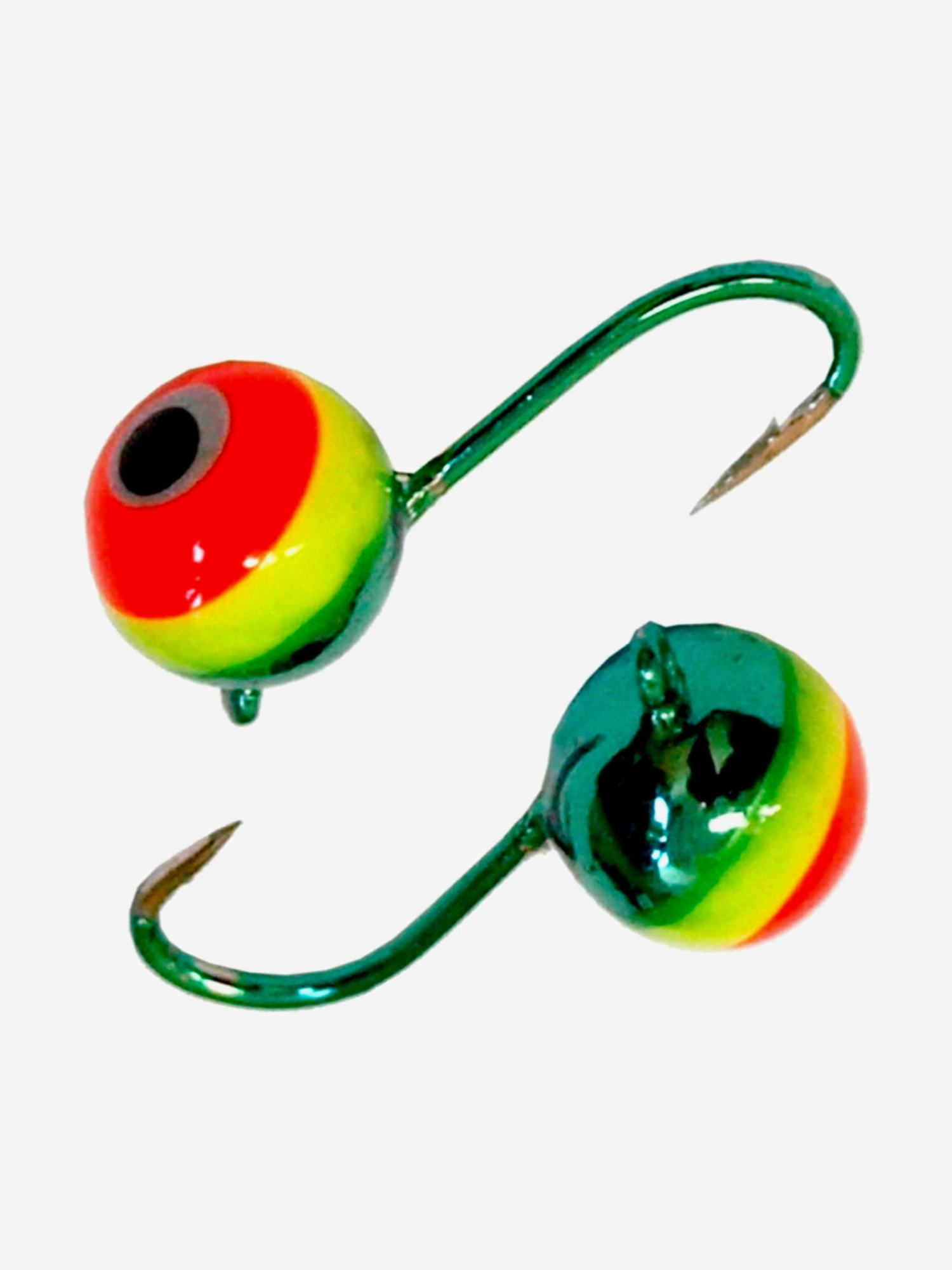 Изображение товара Мормышка Helios вольфрамовая Шар с ушком 4мм 0,70г Gr крашеная по гальванике (MW-2840-1-Gr), 10 штук в упаковке, Зеленый/желтый/красный/черный