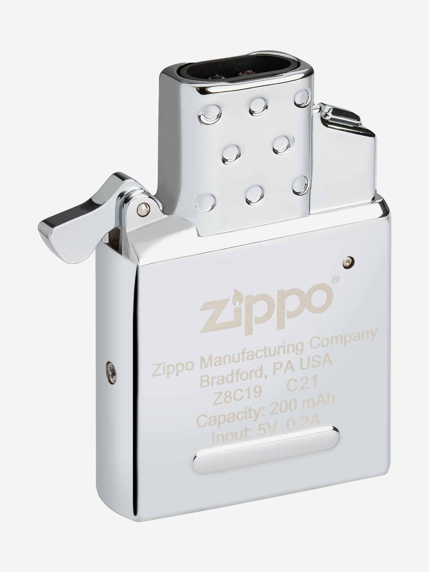 

Электронный вставной блок для широкой зажигалки ZIPPO, Серебряный