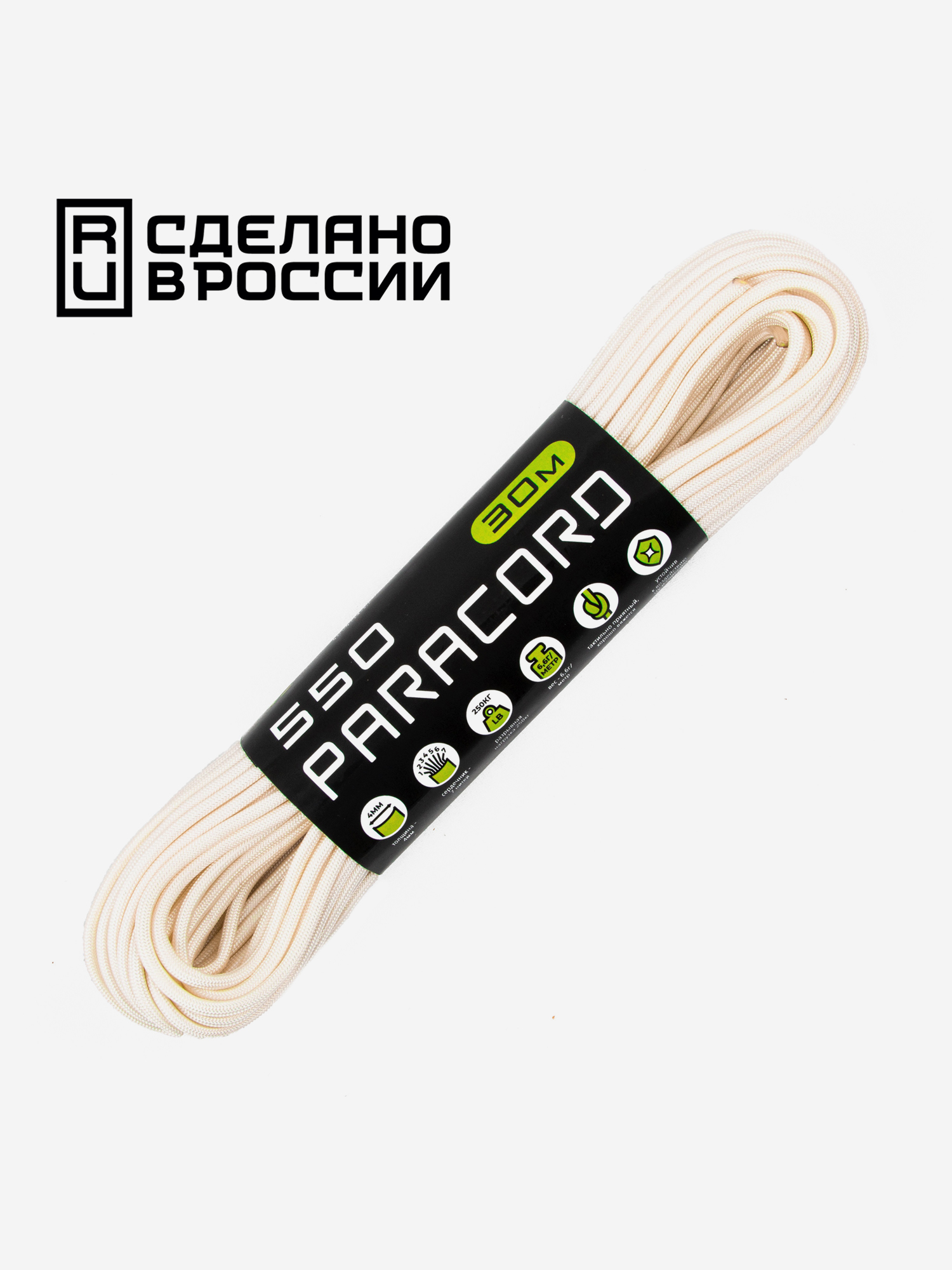 

Паракорд 550 CORD nylon 30м RUS (white), Белый