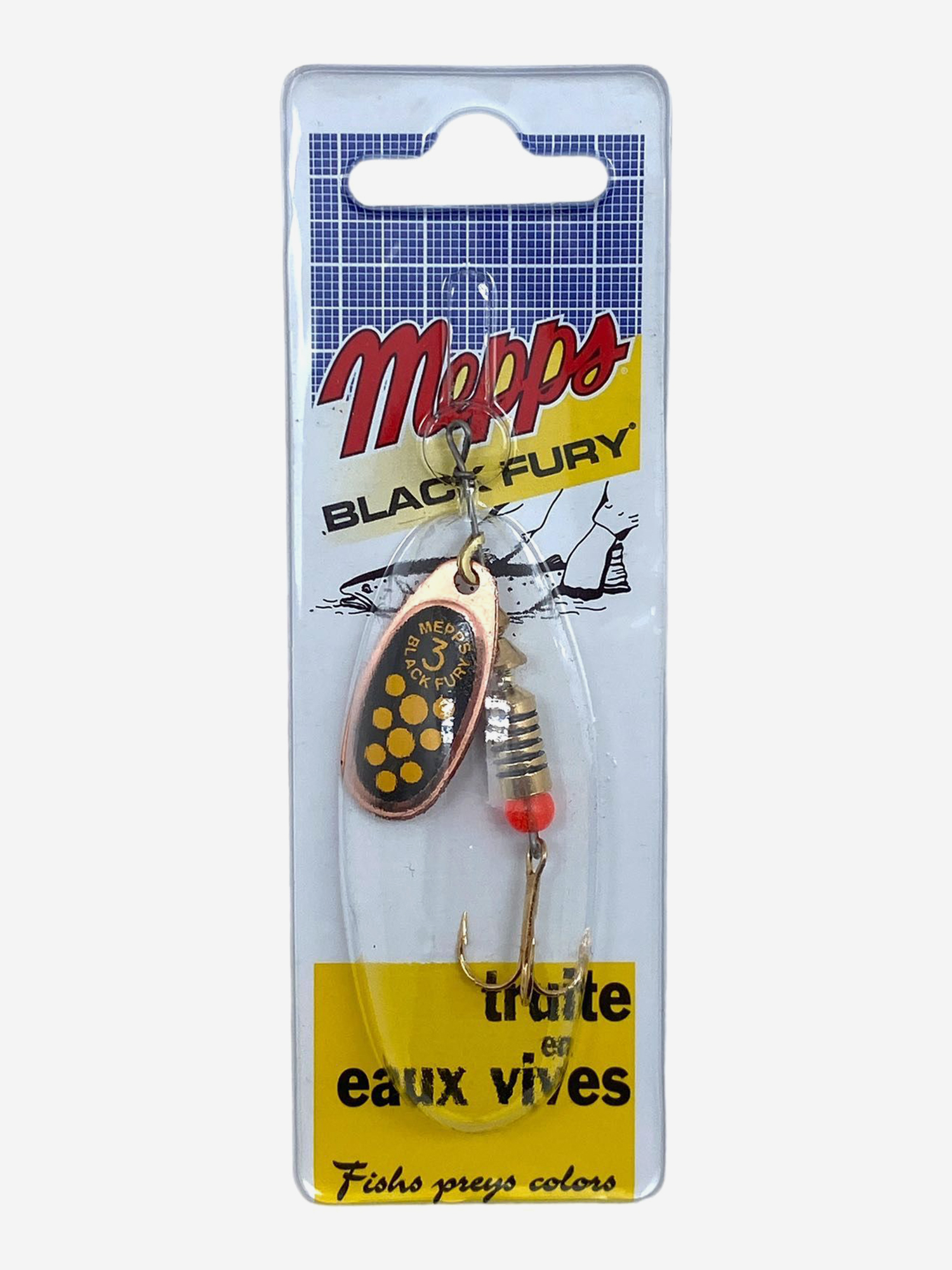 

Блесна вращающаяся MEPPS "Black Fury JAUNE CU" №3 (6,5г) блистер, Красный
