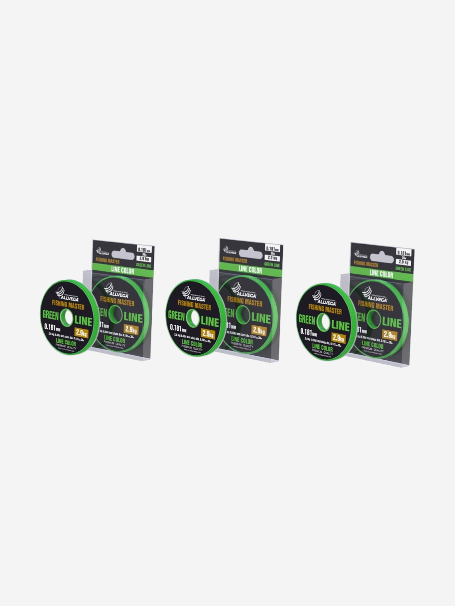 

Леска монофильная ALLVEGA "Fishing Master" 30м 0,181мм (2,9кг) зеленая. Набор 3 штуки., Зеленый