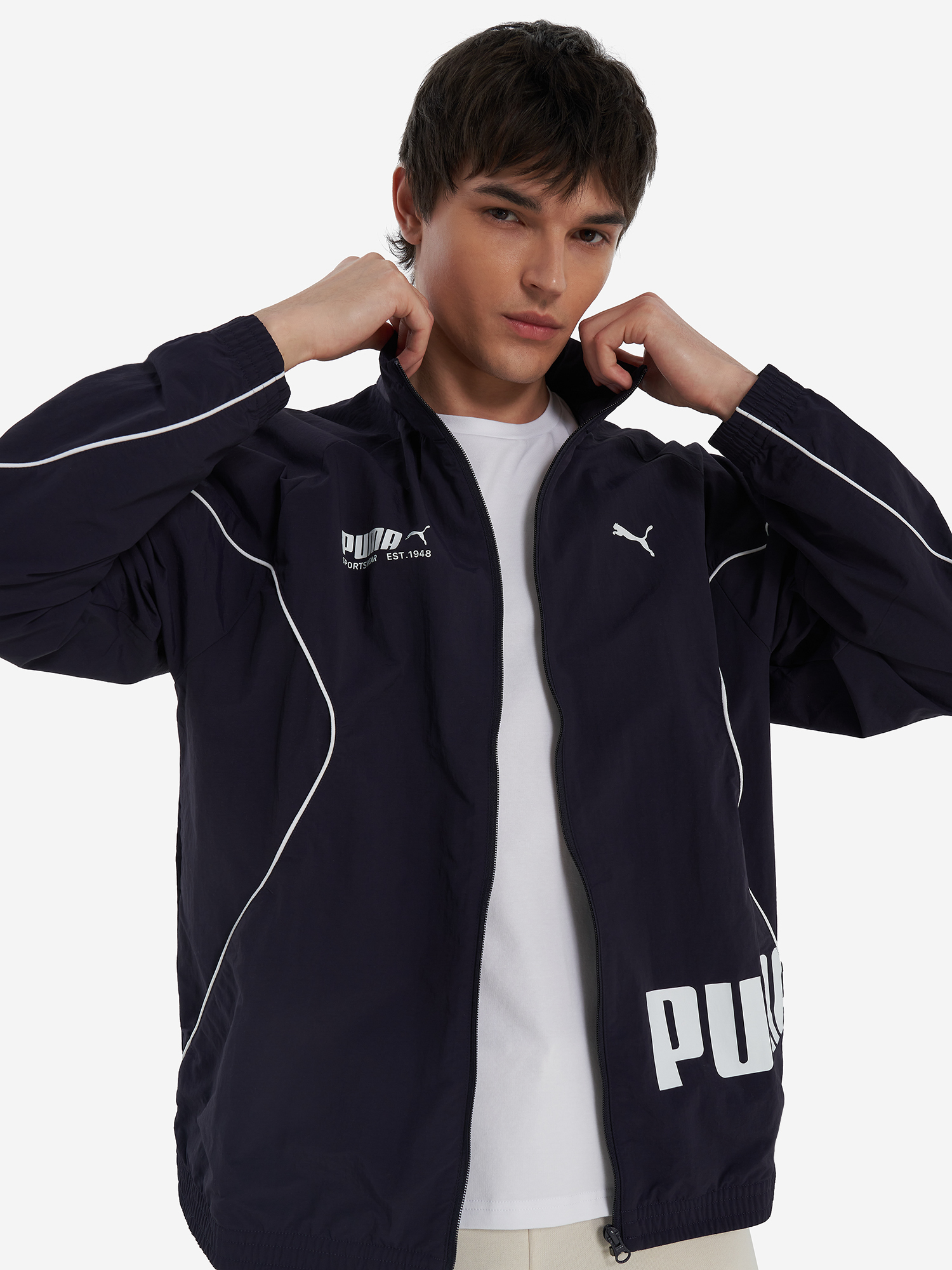 Изображение товара Мужская спортивная толстовка PUMA с молнией и логотипом