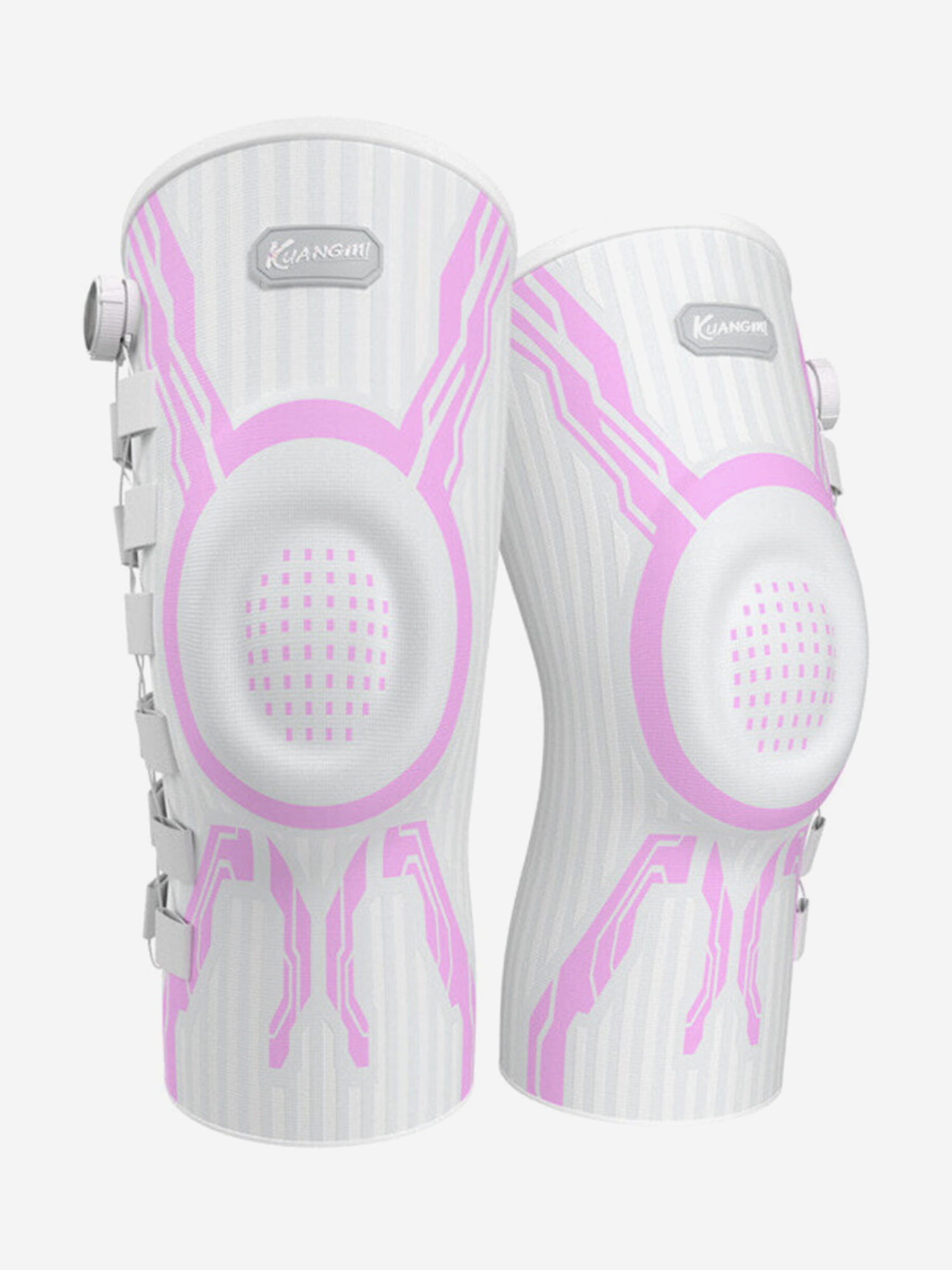 Изображение товара Наколенники Kuangmi для левой и правой ноги, 1 пара, Белый/Сиреневый