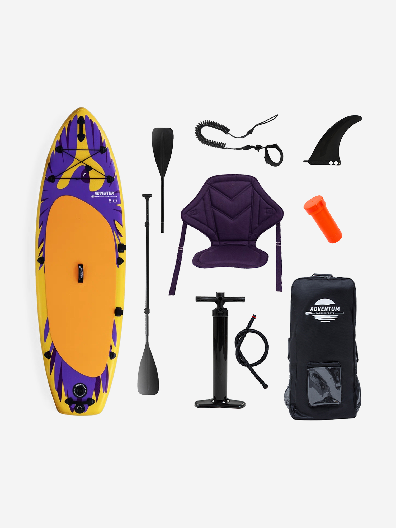 

SUP доска надувная Adventum Kids 8.0 Jungles 2024, Оранжевый