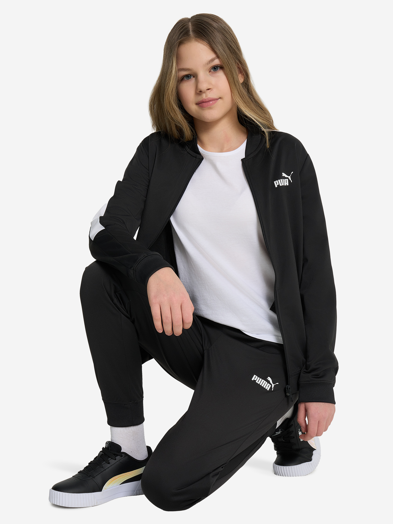 фото Костюм для девочек puma poly, черный