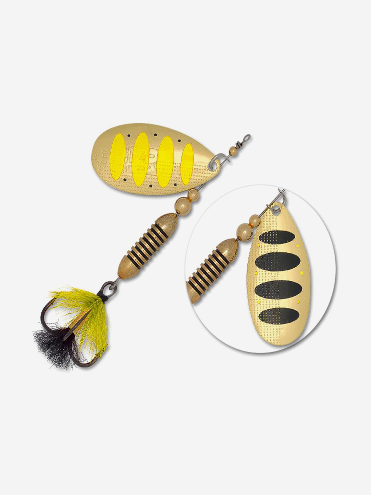 Изображение товара Блесна вертушка Pontoon21 AV Type B 1.0 желтая для хищной рыбалки