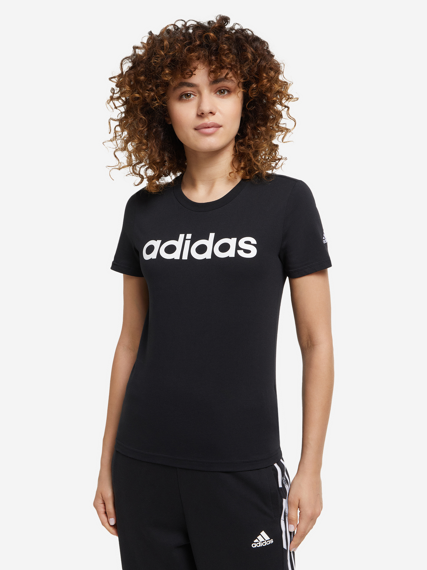 

Футболка женская adidas Loungewear Essentials Slim Logo, Черный