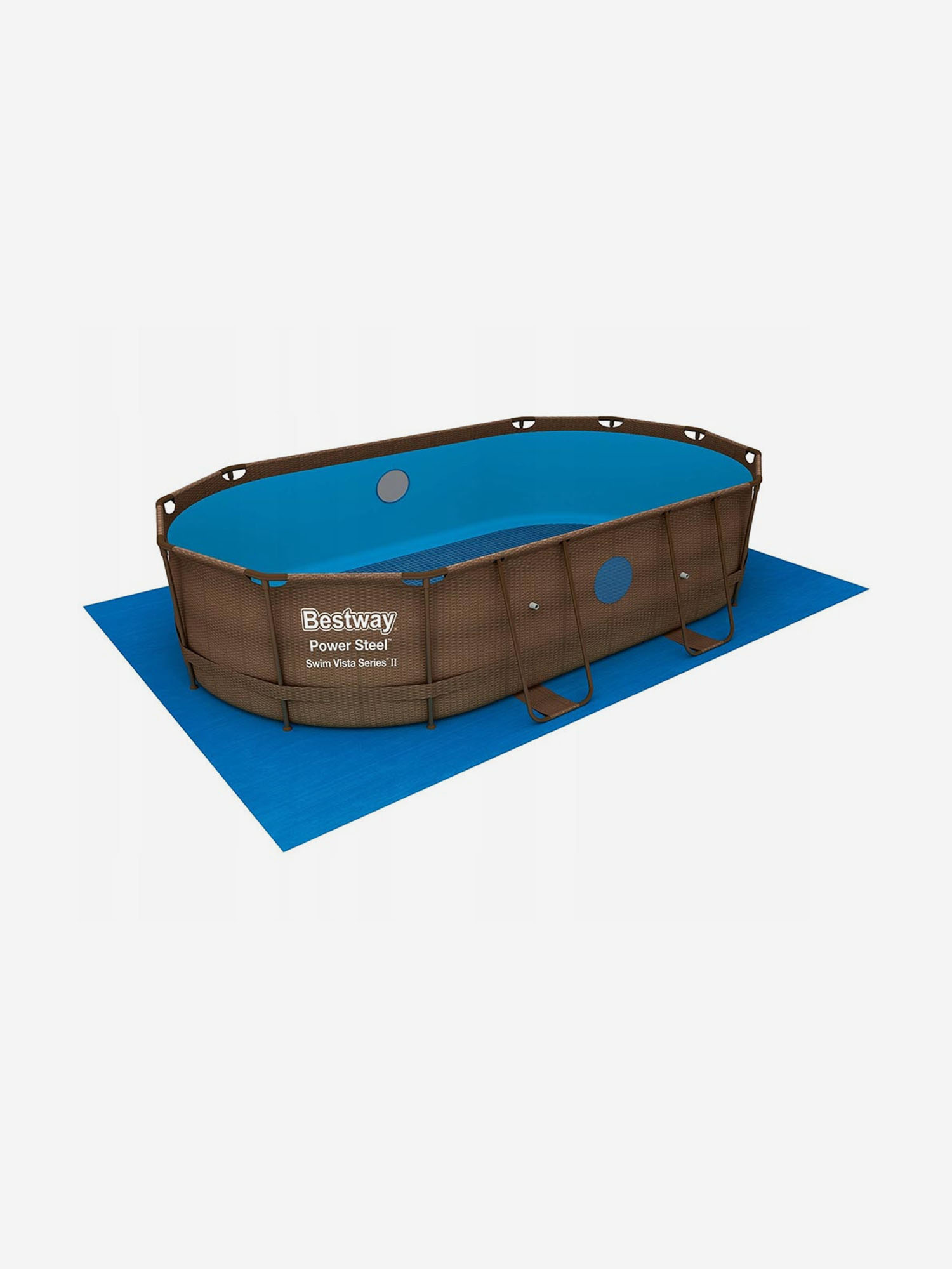 

Каркасный овальный бассейн ротанг Bestway 56714 (427х250х100см), Коричневый