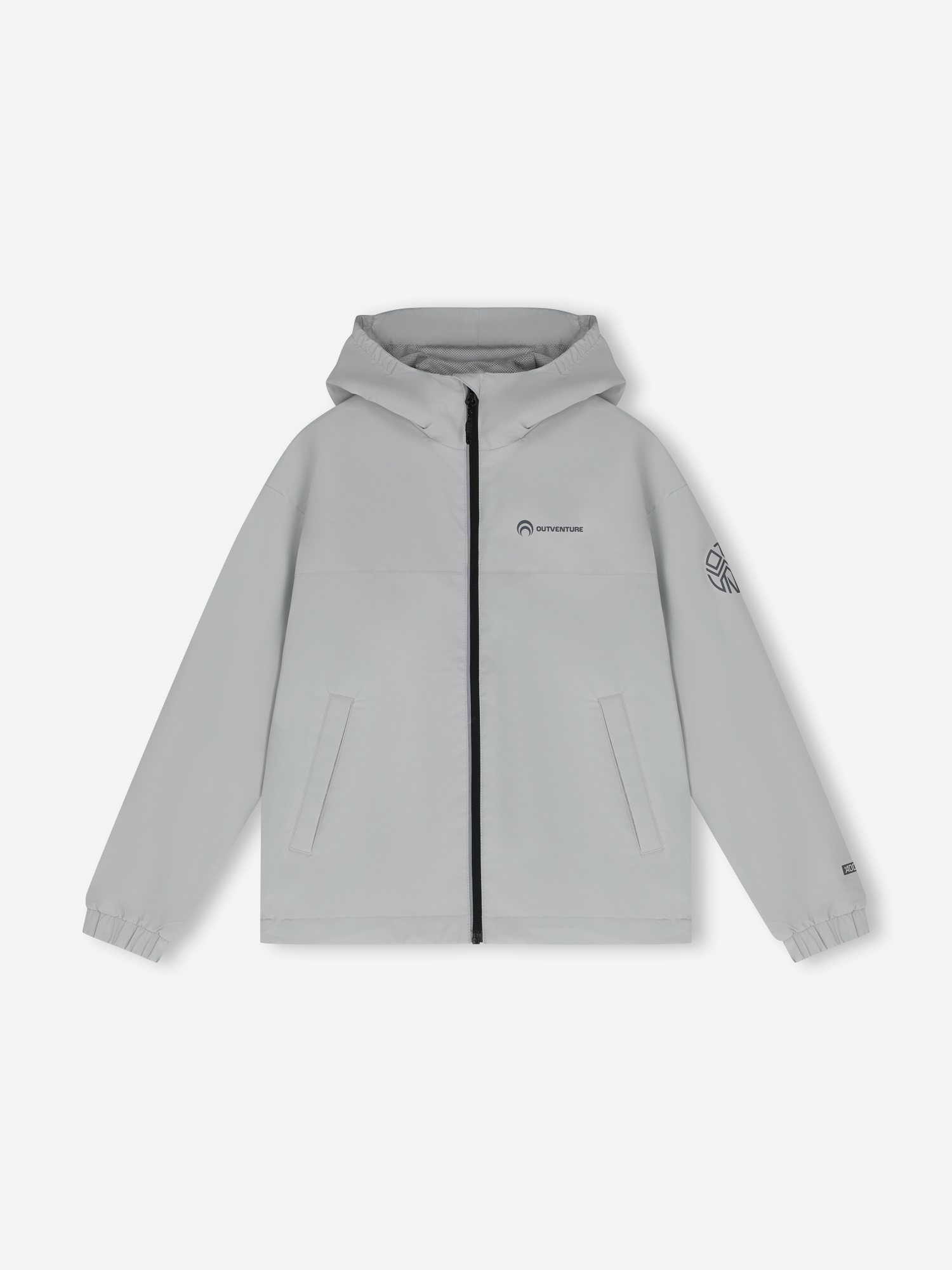 Ветровка для девочек Outventure, серый, арт. 135047OUT-90