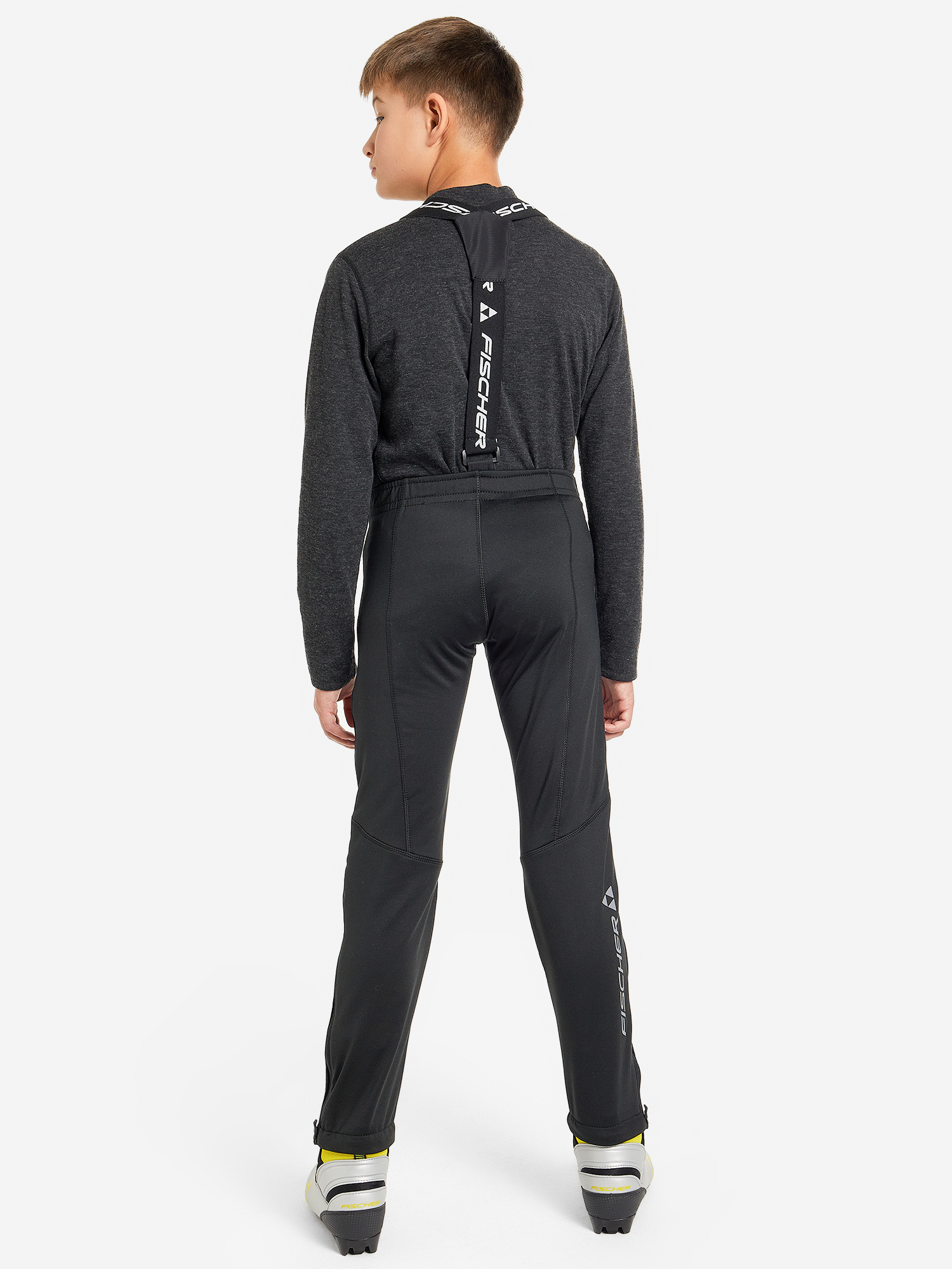 фото Брюки софтшелл для мальчиков fischer warm, черный