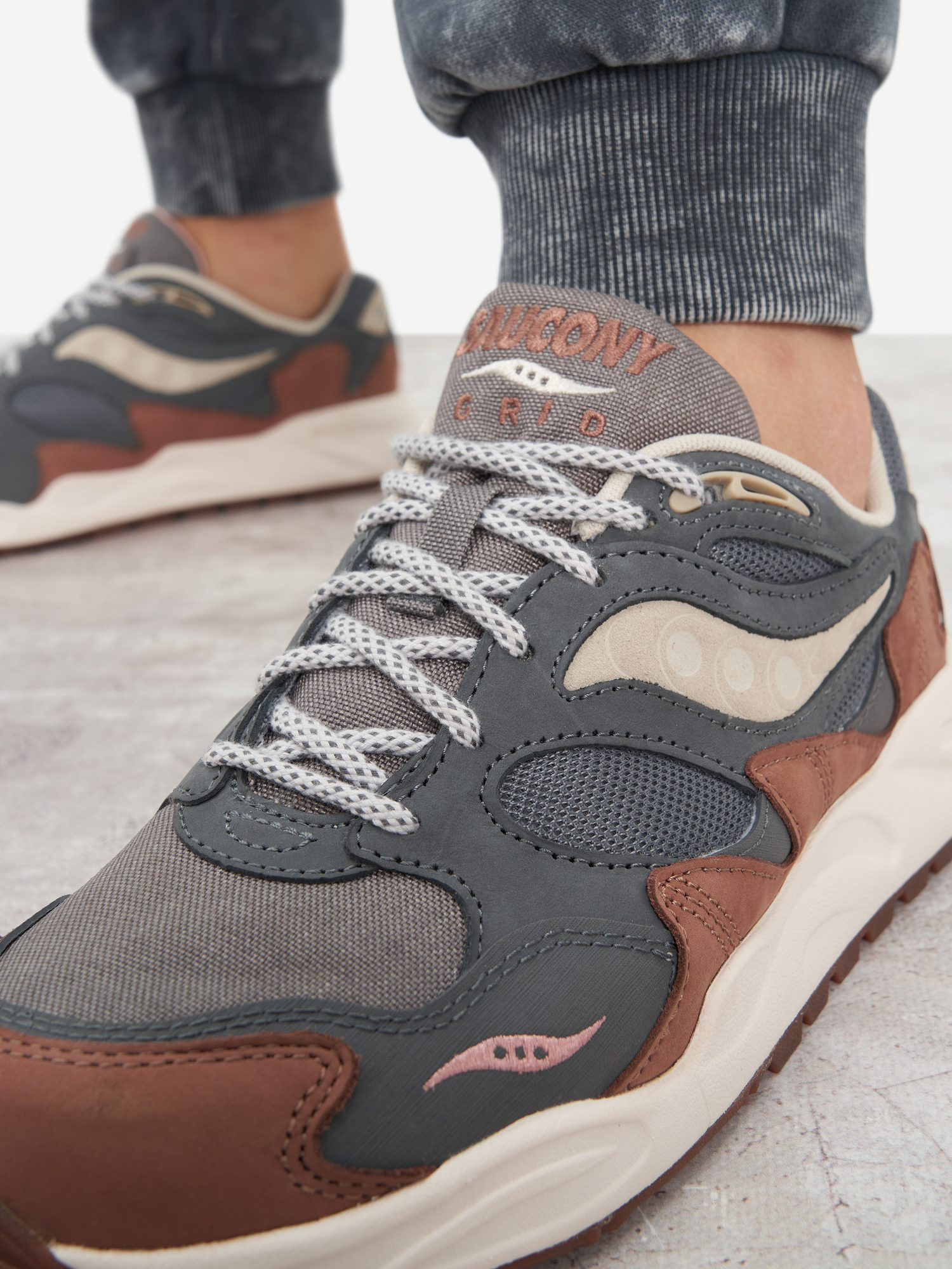 Кроссовки мужские Saucony Grid Shadow 2, Серый Вид№9