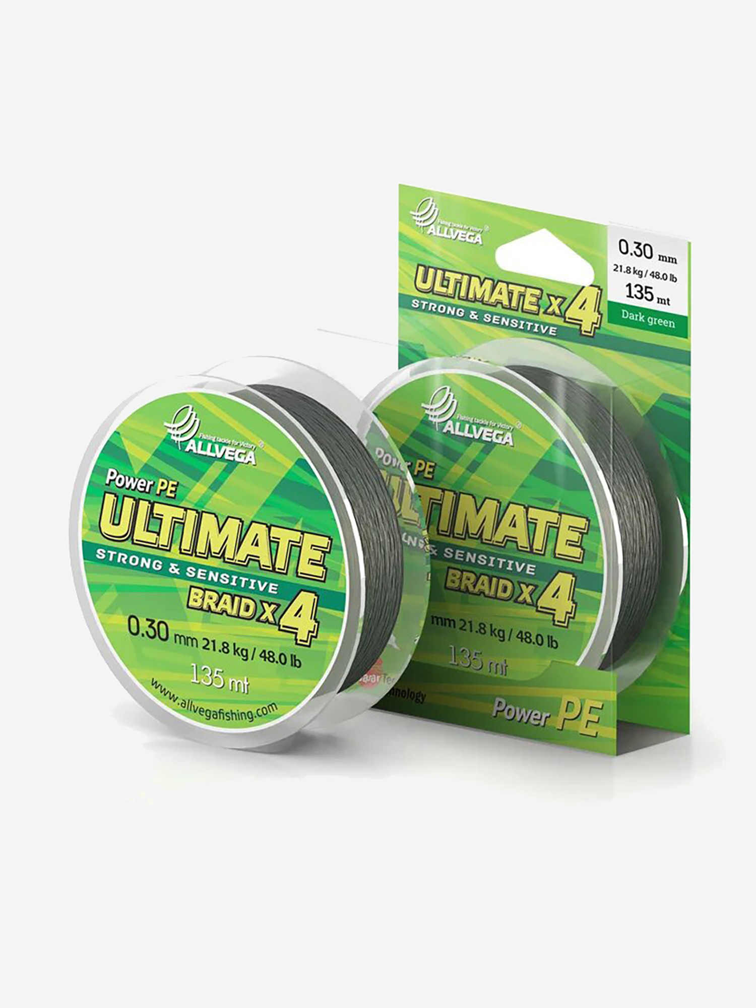 

Шнур плетёный ALLVEGA "Ultimate" 135м тёмно-зелёный 0.30мм (21.8кг), Зеленый