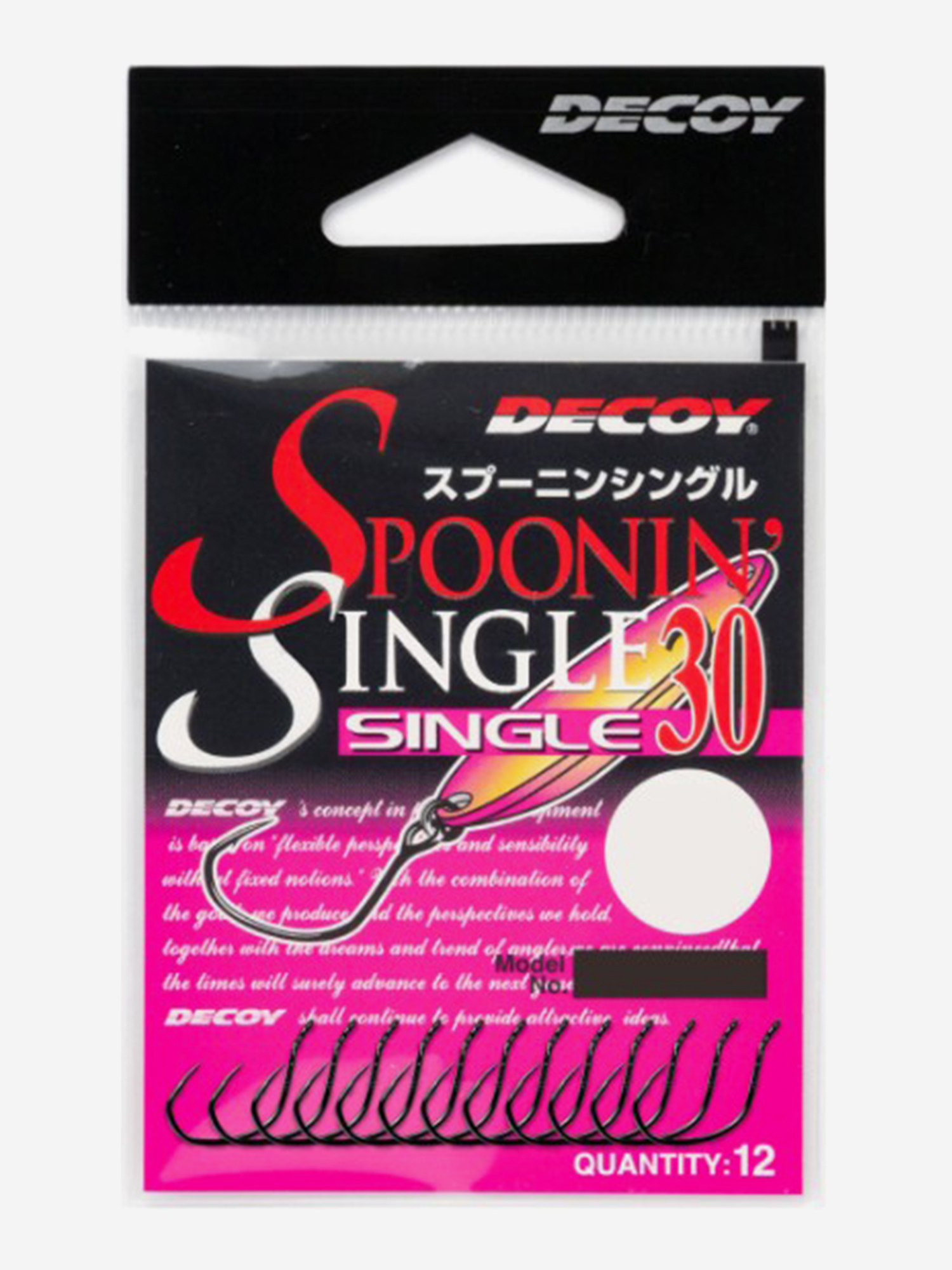 Изображение товара Крючки одинарные Decoy SINGLE 30 Spoonin' Single #6 12 шт для рыбалки